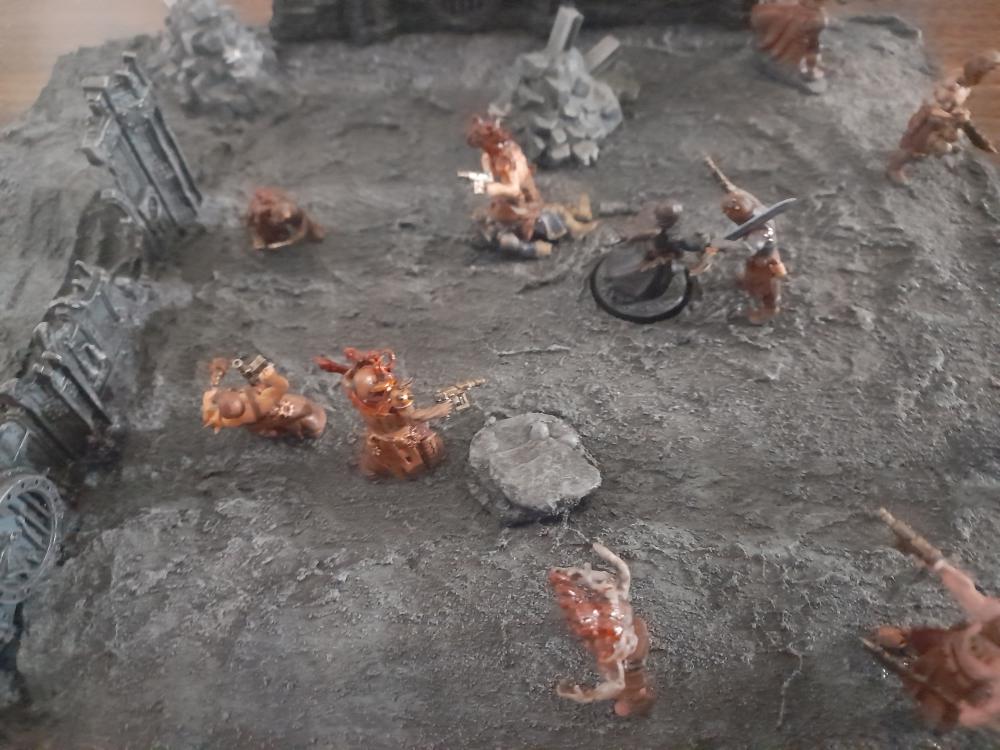 Adelana, Ambush, Attelus Kaltos, Chaos, Cultists, Diorama, Inquisition, Miniatures, Minis, Models, Original Characters, Secret War, Warhammer 40,000