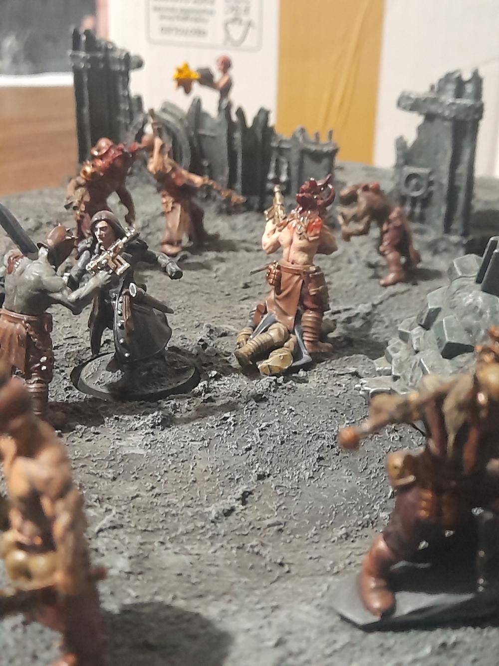 Adelana, Ambush, Attelus Kaltos, Chaos, Cultists, Diorama, Inquisition, Miniatures, Minis, Models, Original Characters, Secret War, Warhammer 40,000