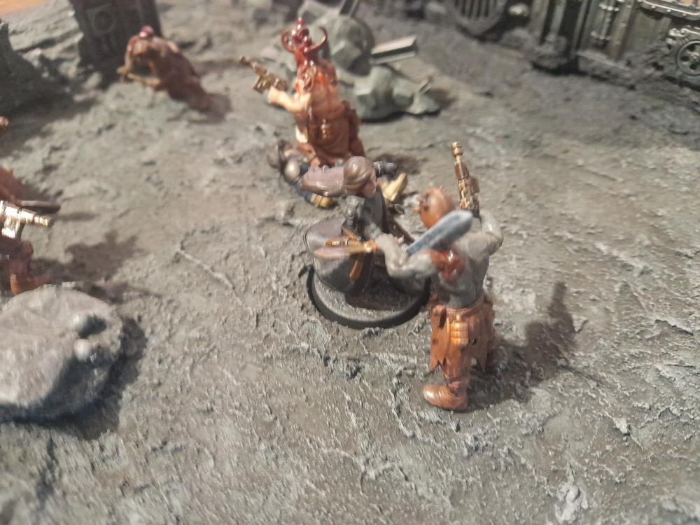 Adelana, Ambush, Attelus Kaltos, Chaos, Cultists, Diorama, Inquisition, Miniatures, Minis, Models, Original Characters, Secret War, Warhammer 40,000