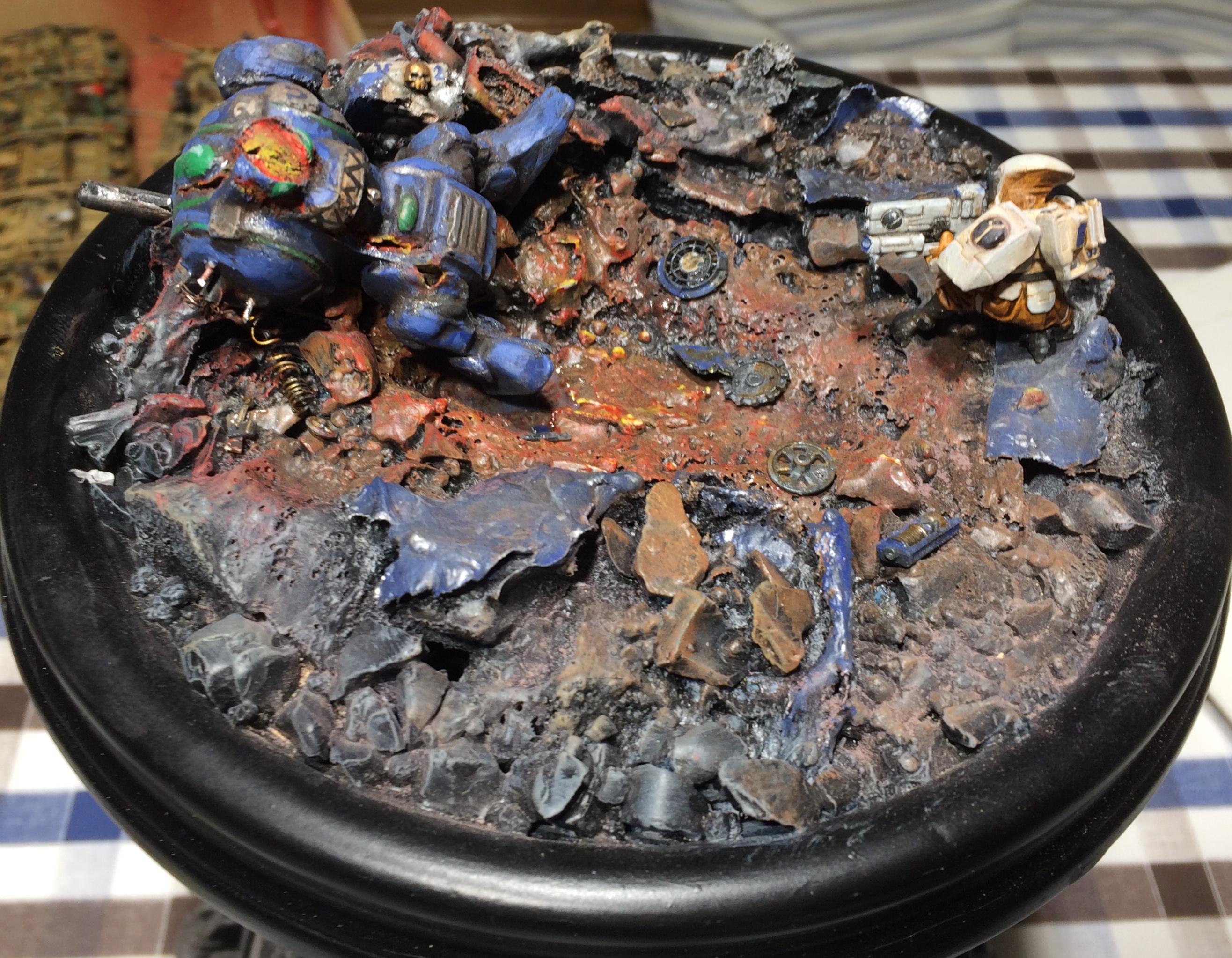 Action, Diorama, Dreadnought, Fight, Oldhammer, Powerful, Super, Tau, Versus, Vingette, Weapon