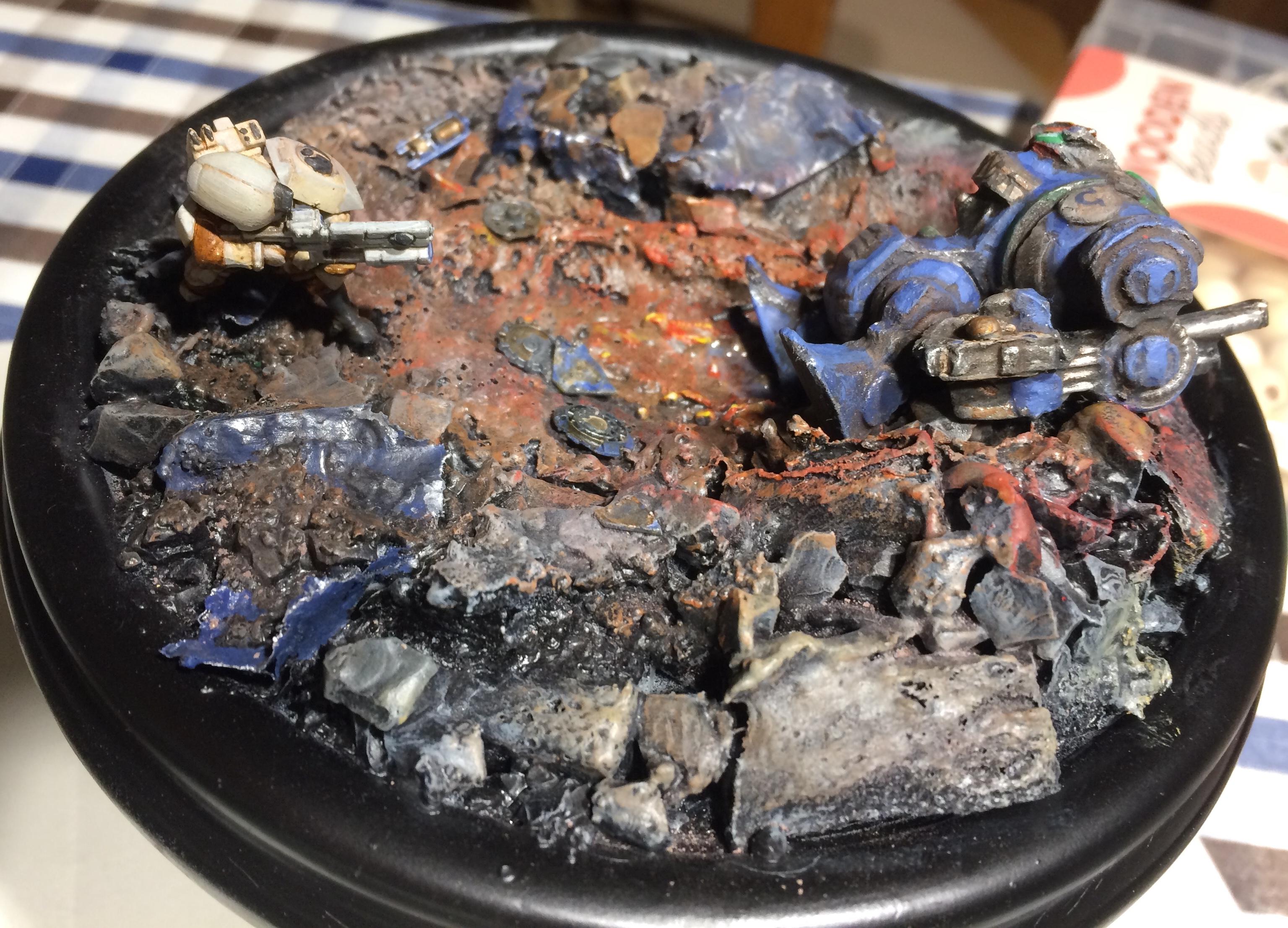 Action, Diorama, Dreadnought, Fight, Oldhammer, Powerful, Super, Tau, Versus, Vingette, Weapon