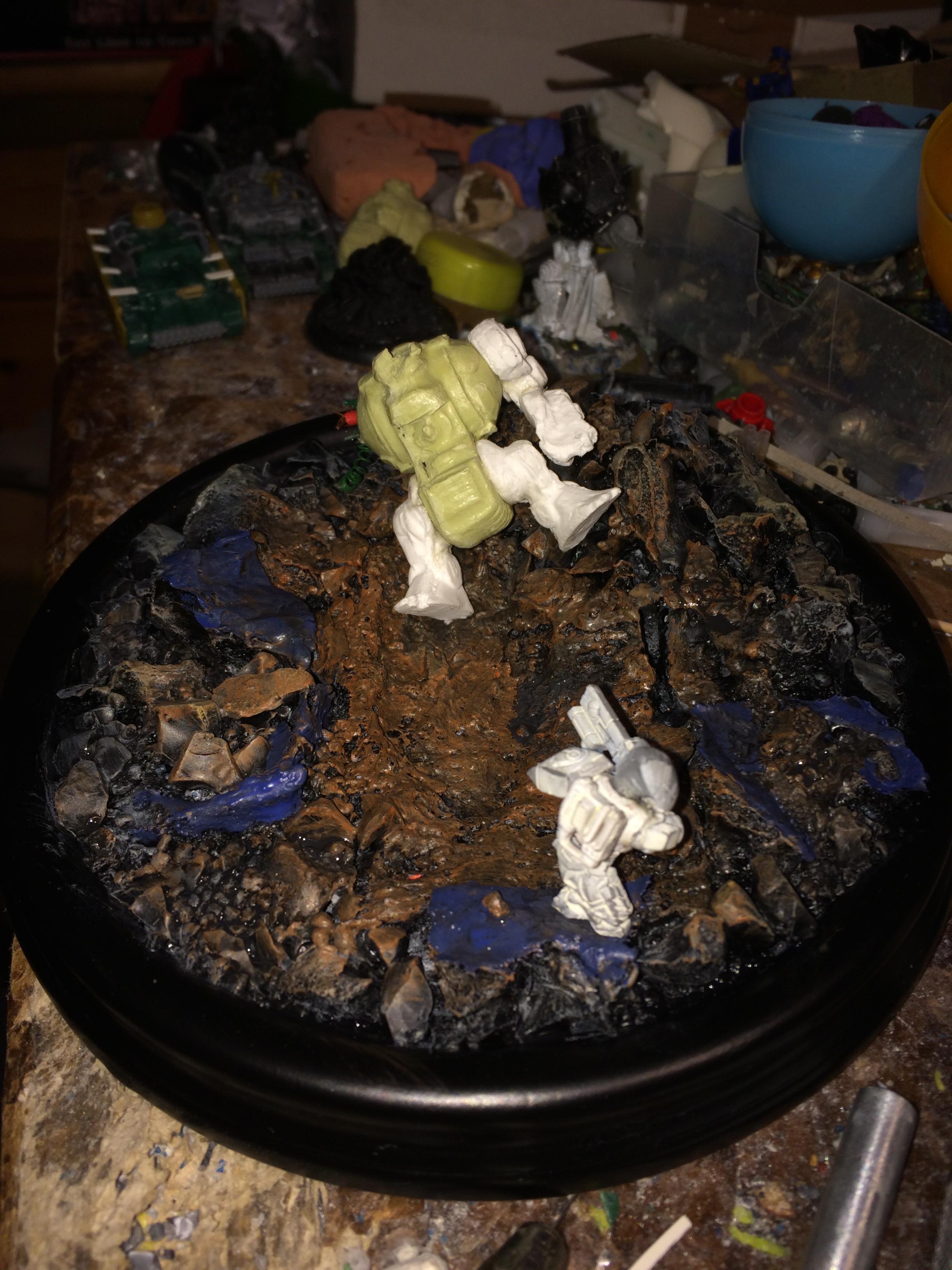Action, Diorama, Dreadnought, Fight, Oldhammer, Powerful, Super, Tau, Versus, Vingette, Weapon