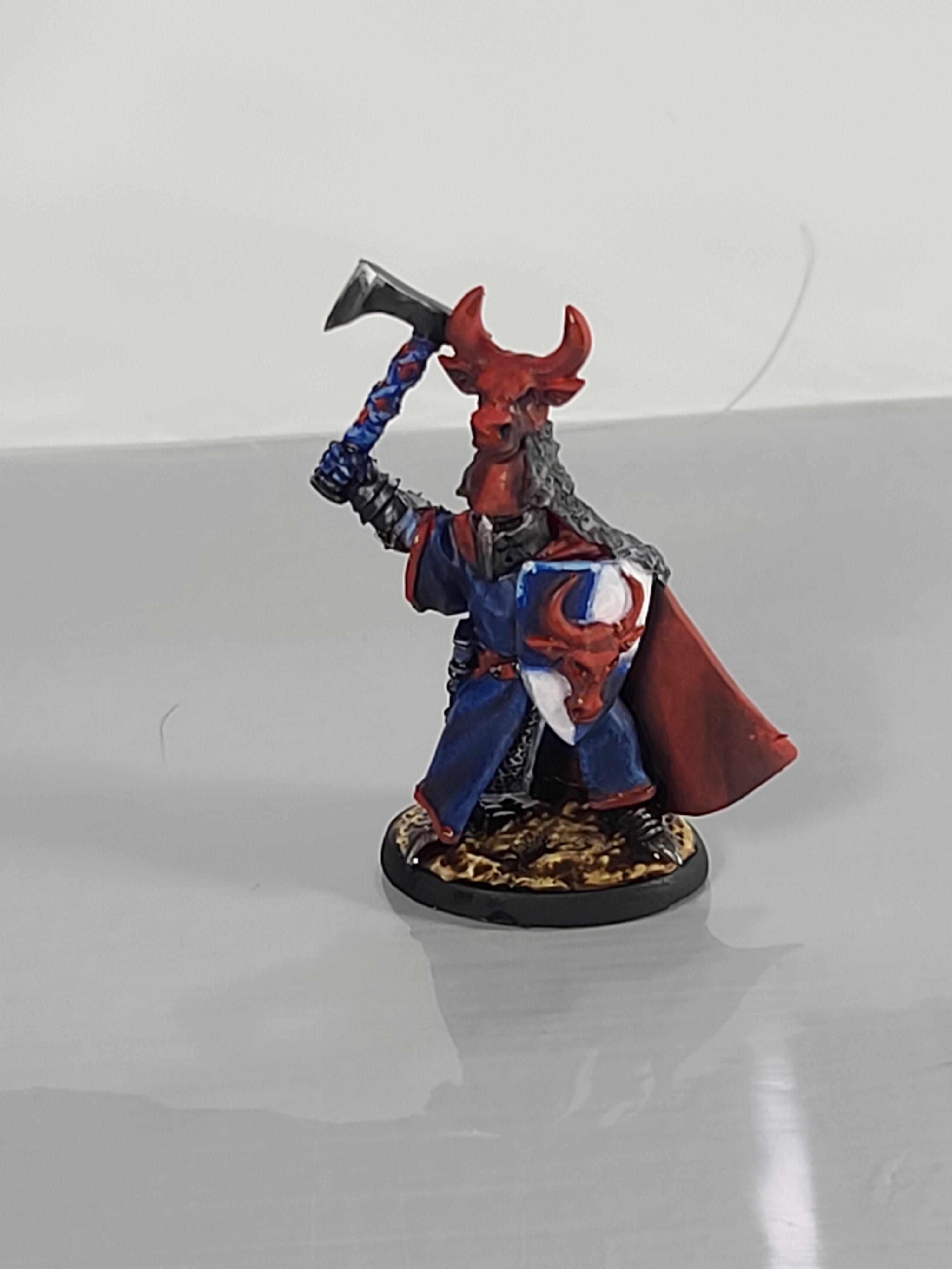 Bones, Bull Head, Dungeons And Dragons, Extravagant Headgear, Knights, Pvc, Reaper Miniatures, Sir Guy The Red