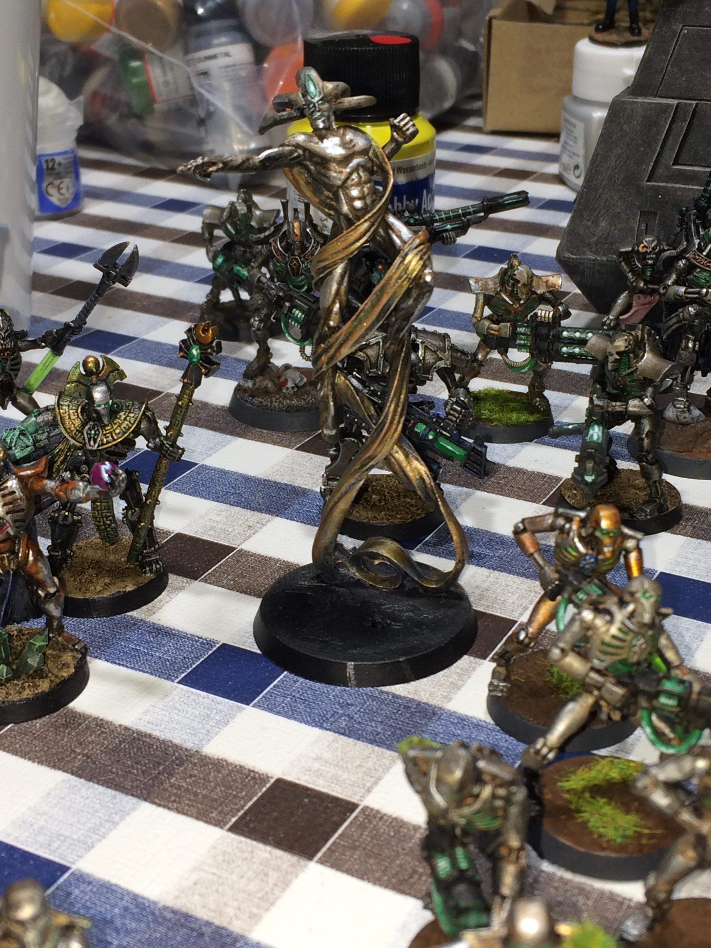 Conversion, Gaukler, Lord, Metallic, Necrons, Scratch Build, Skeletons, Undead, Warriors