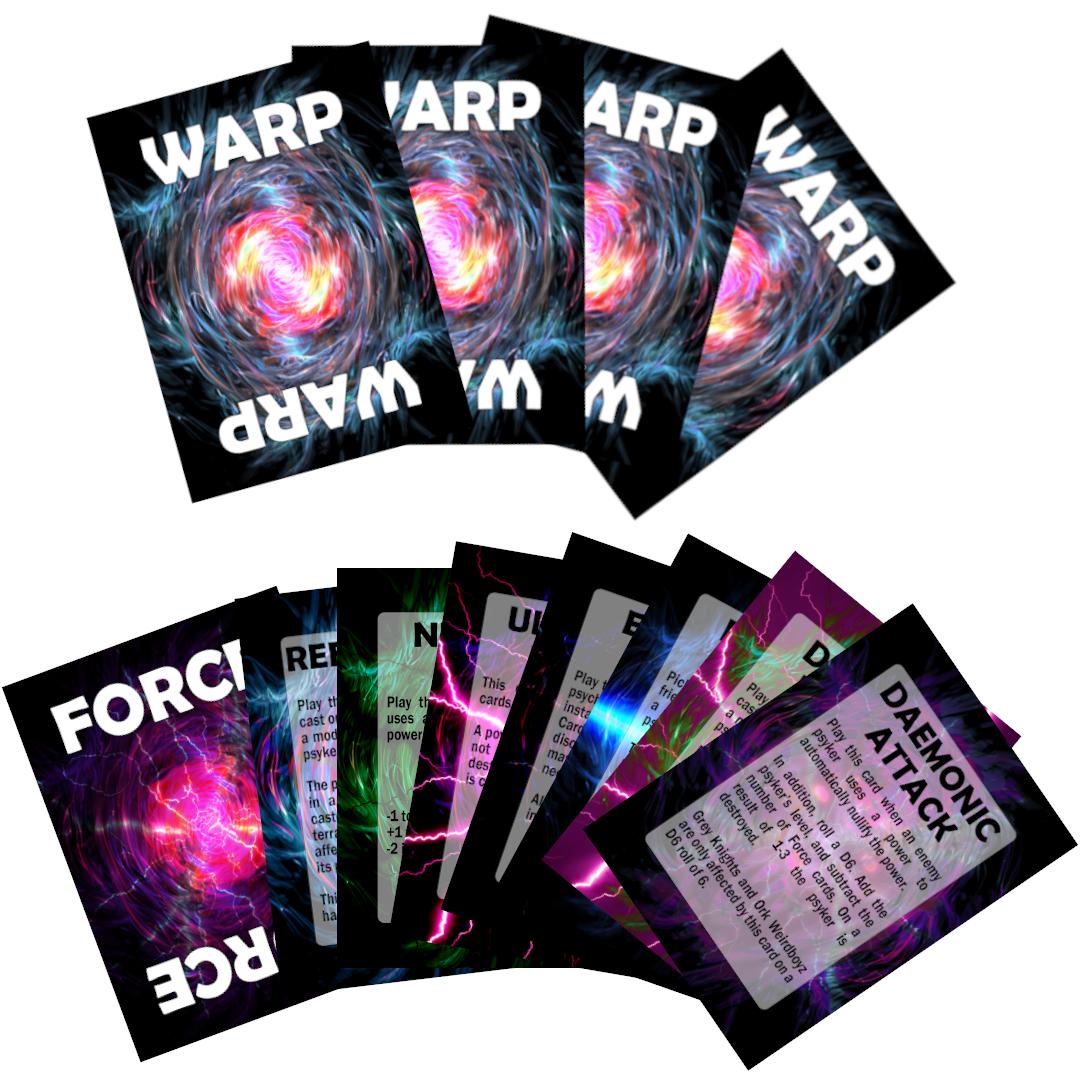 Alternate Warp Cards for Warhammer 40K 2nd edition