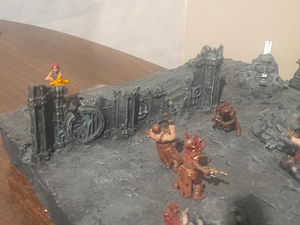 Adelana Helgen, Ambush, Attelus Kaltos, Badass, Bolter, Chaos, Cultists, Dark Heresy, Diorama, Inquisition, Power Sword, Secret War, Throne Agent, Throne Agents, Warhammer 40,000, Warhammer Fantasy