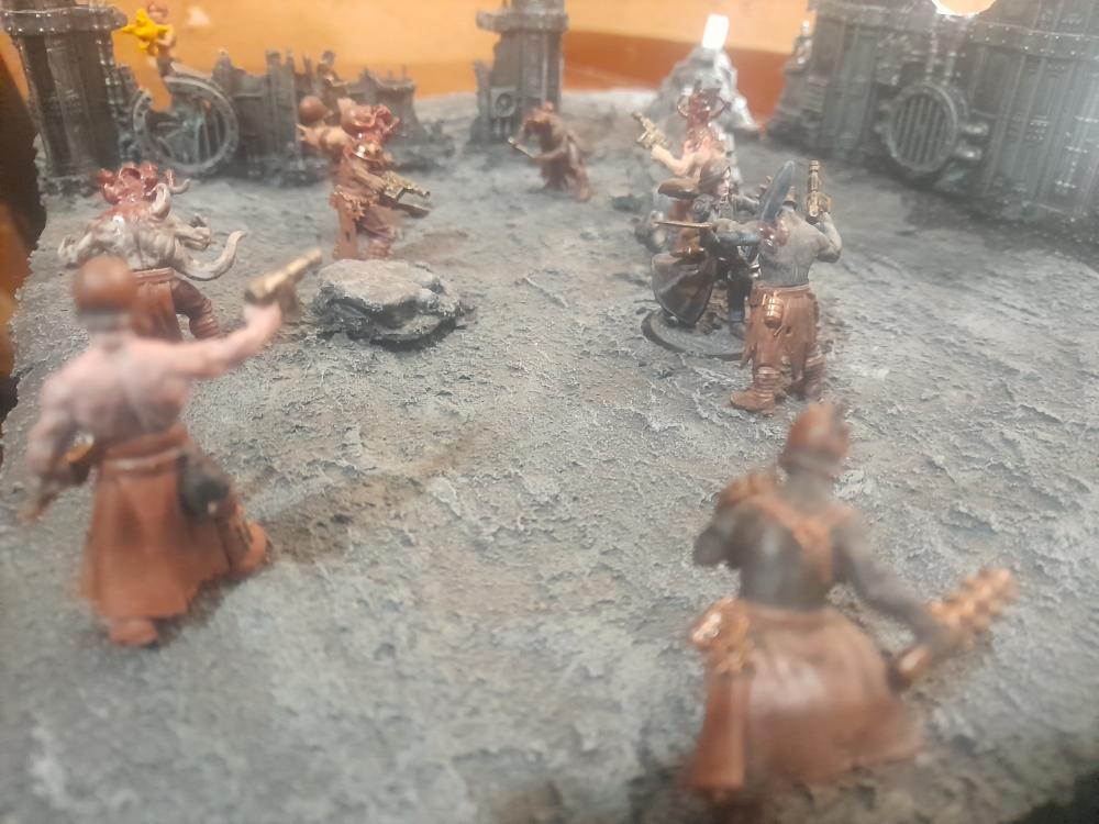 Adelana Helgen, Ambush, Attelus Kaltos, Badass, Bolter, Chaos, Cultists, Dark Heresy, Diorama, Inquisition, Power Sword, Secret War, Throne Agent, Throne Agents, Warhammer 40,000, Warhammer Fantasy