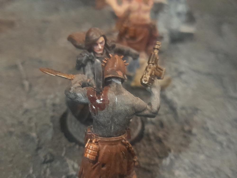 Adelana Helgen, Ambush, Attelus Kaltos, Badass, Bolter, Chaos, Cultists, Dark Heresy, Diorama, Inquisition, Power Sword, Secret War, Throne Agent, Throne Agents, Warhammer 40,000, Warhammer Fantasy