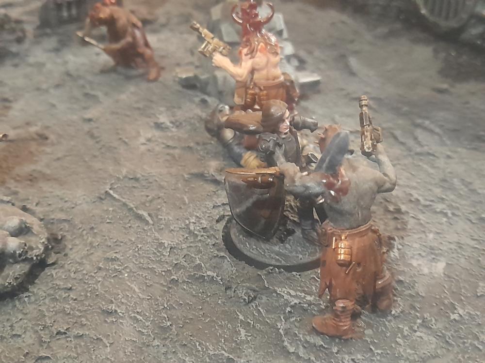 Adelana Helgen, Ambush, Attelus Kaltos, Badass, Bolter, Chaos, Cultists, Dark Heresy, Diorama, Inquisition, Power Sword, Secret War, Throne Agent, Throne Agents, Warhammer 40,000, Warhammer Fantasy