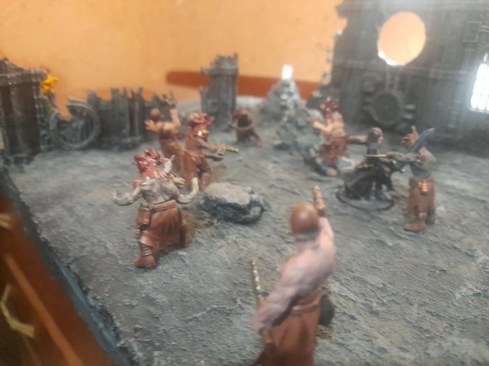 Adelana Helgen, Ambush, Attelus Kaltos, Badass, Bolter, Chaos, Cultists, Dark Heresy, Diorama, Inquisition, Power Sword, Secret War, Throne Agent, Throne Agents, Warhammer 40,000, Warhammer Fantasy