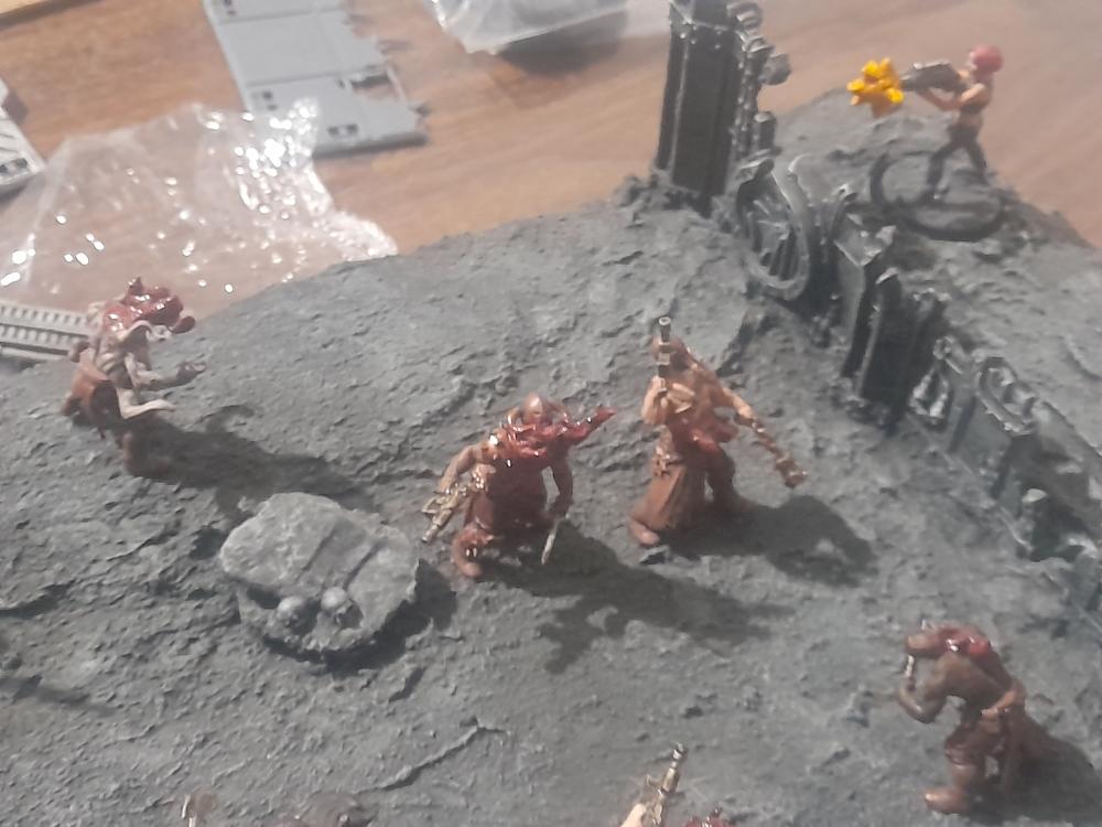Adelana Helgen, Ambush, Attelus Kaltos, Badass, Bolter, Chaos, Cultists, Dark Heresy, Diorama, Inquisition, Power Sword, Secret War, Throne Agent, Throne Agents, Warhammer 40,000, Warhammer Fantasy