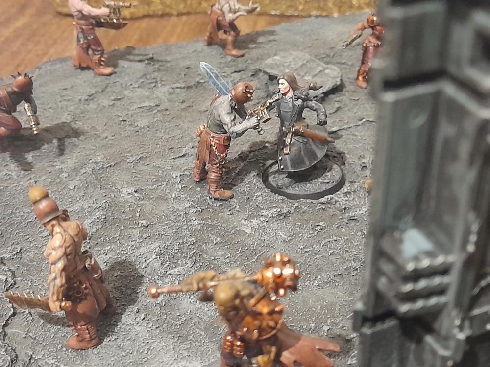Ambush, Attelus Kaltos, Badass, Battle, Chaos, Chaos Cultists, Cultists, Diorama, Inquisition, Miniatures, Minis, Models, Original Characters, Power Sword, Secret War, The, Warhammer 40,000, Warhammer Fantasy