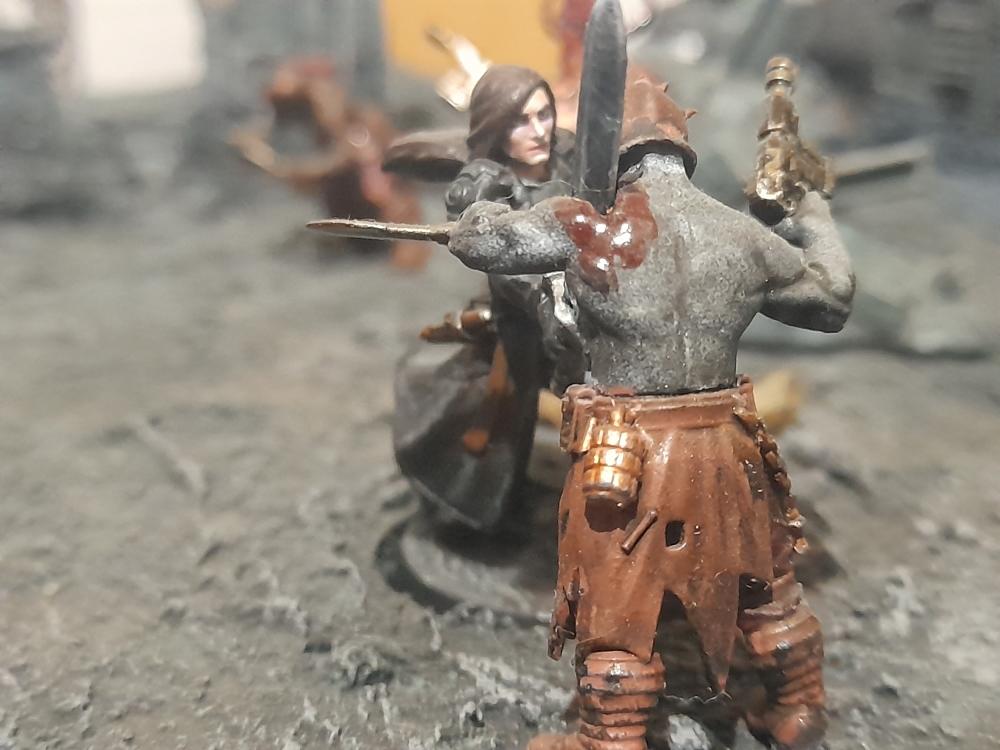 Ambush, Attelus Kaltos, Badass, Battle, Chaos, Chaos Cultists, Cultists, Diorama, Inquisition, Miniatures, Minis, Models, Original Characters, Power Sword, Secret War, The, Warhammer 40,000, Warhammer Fantasy