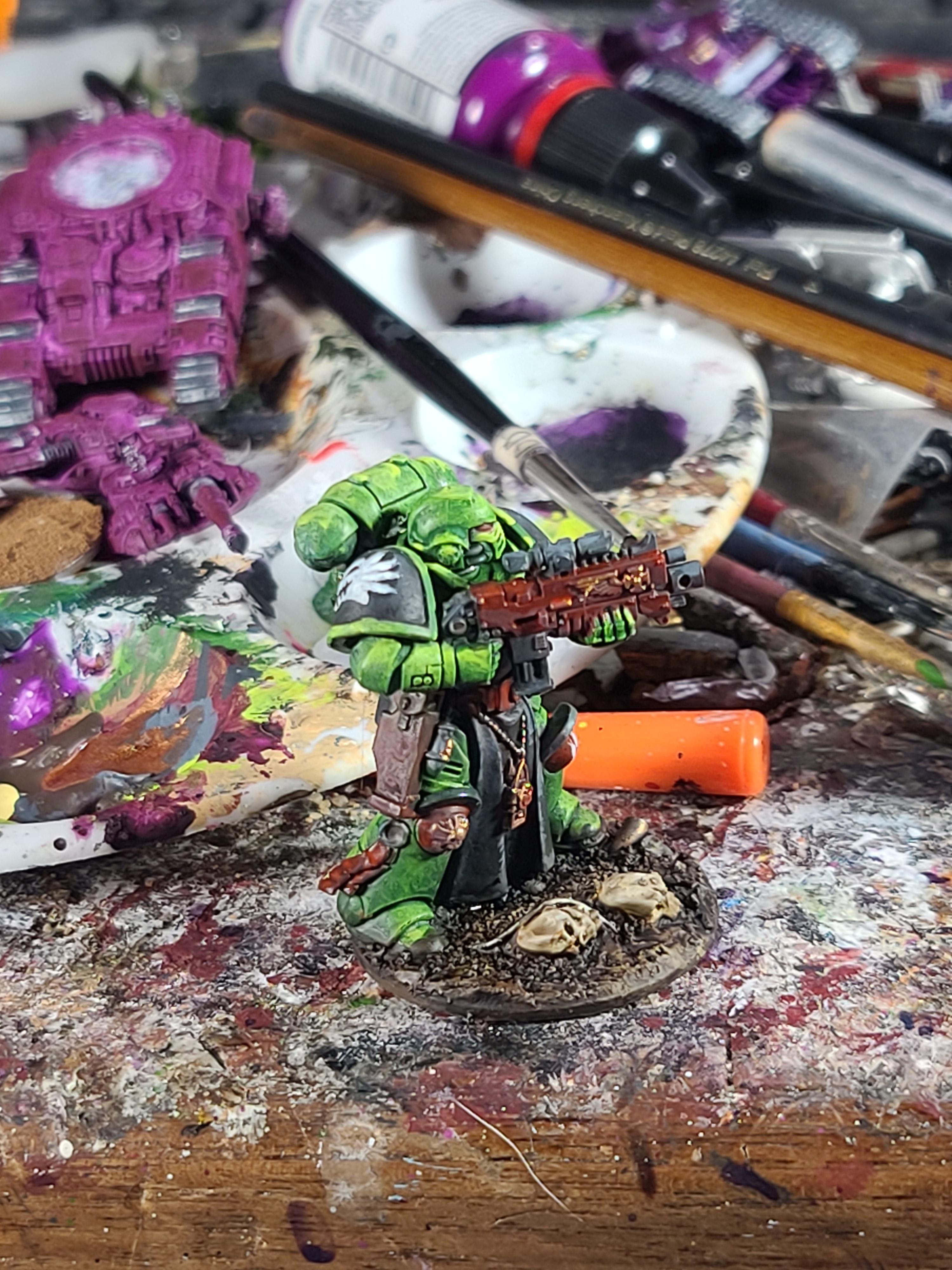 28mm, Games Workshop, Salamanders, Space Marines, Warhammer 40,000