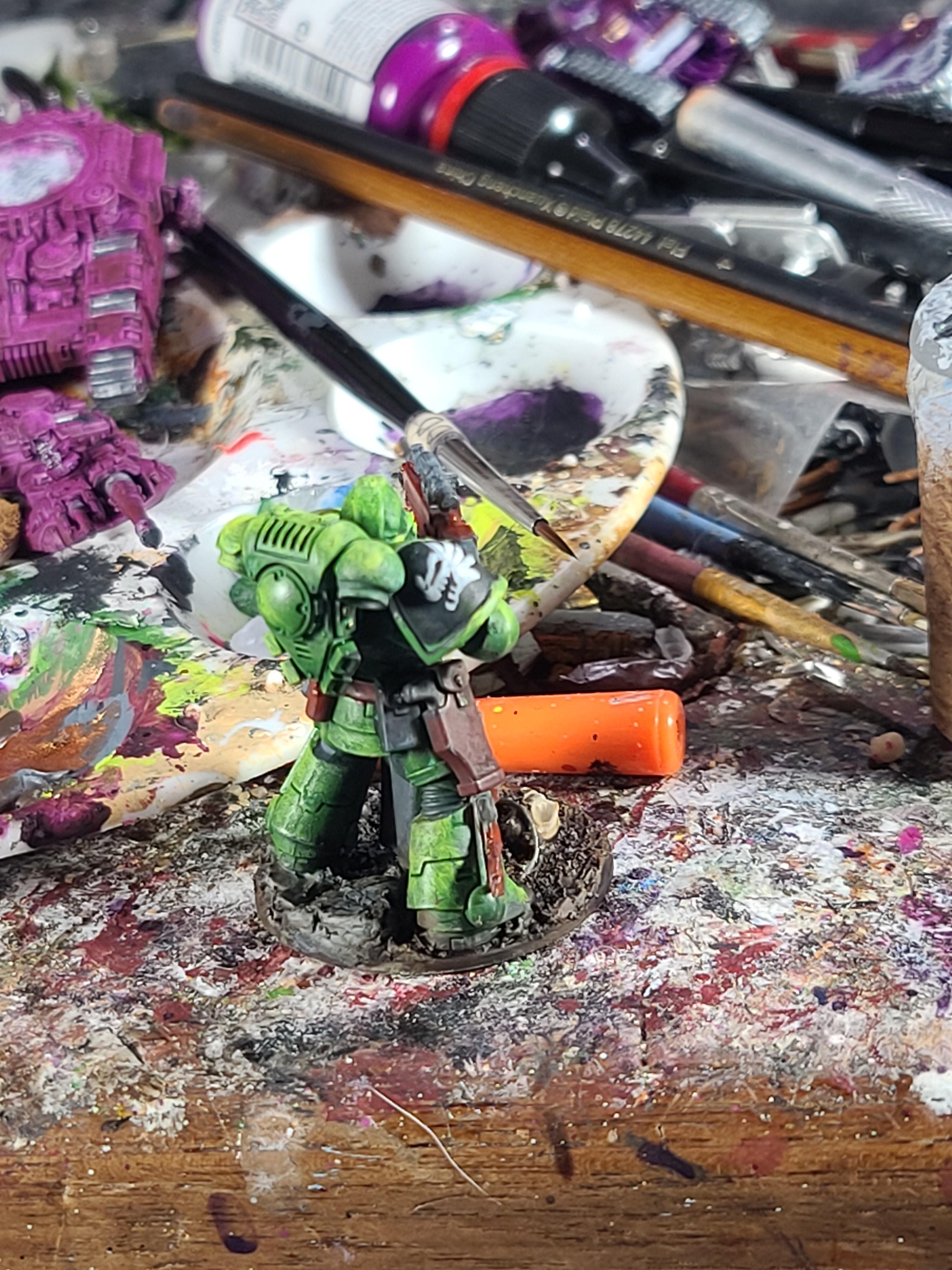 28mm, Games Workshop, Salamanders, Space Marines, Warhammer 40,000