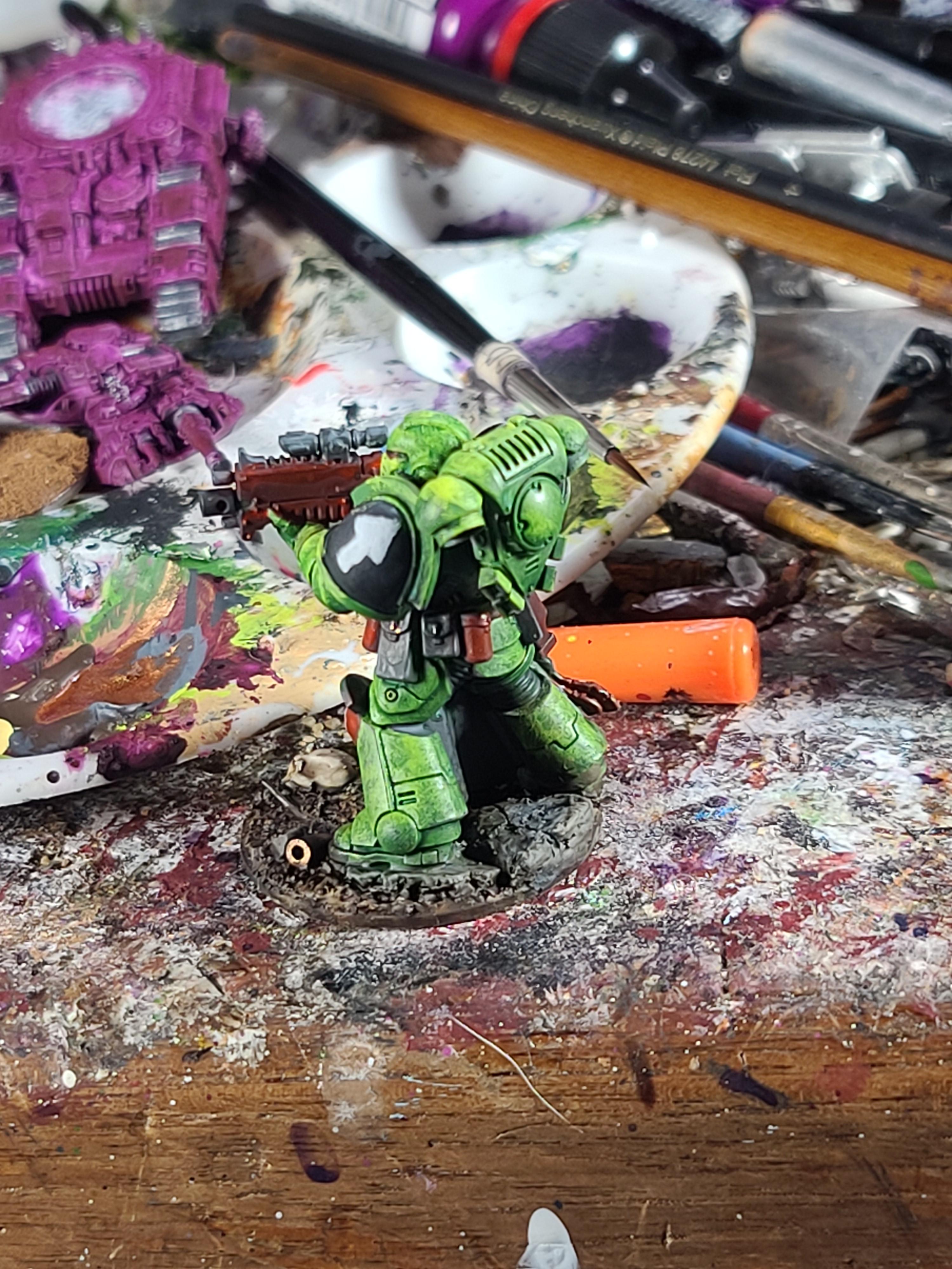 28mm, Games Workshop, Salamanders, Space Marines, Warhammer 40,000
