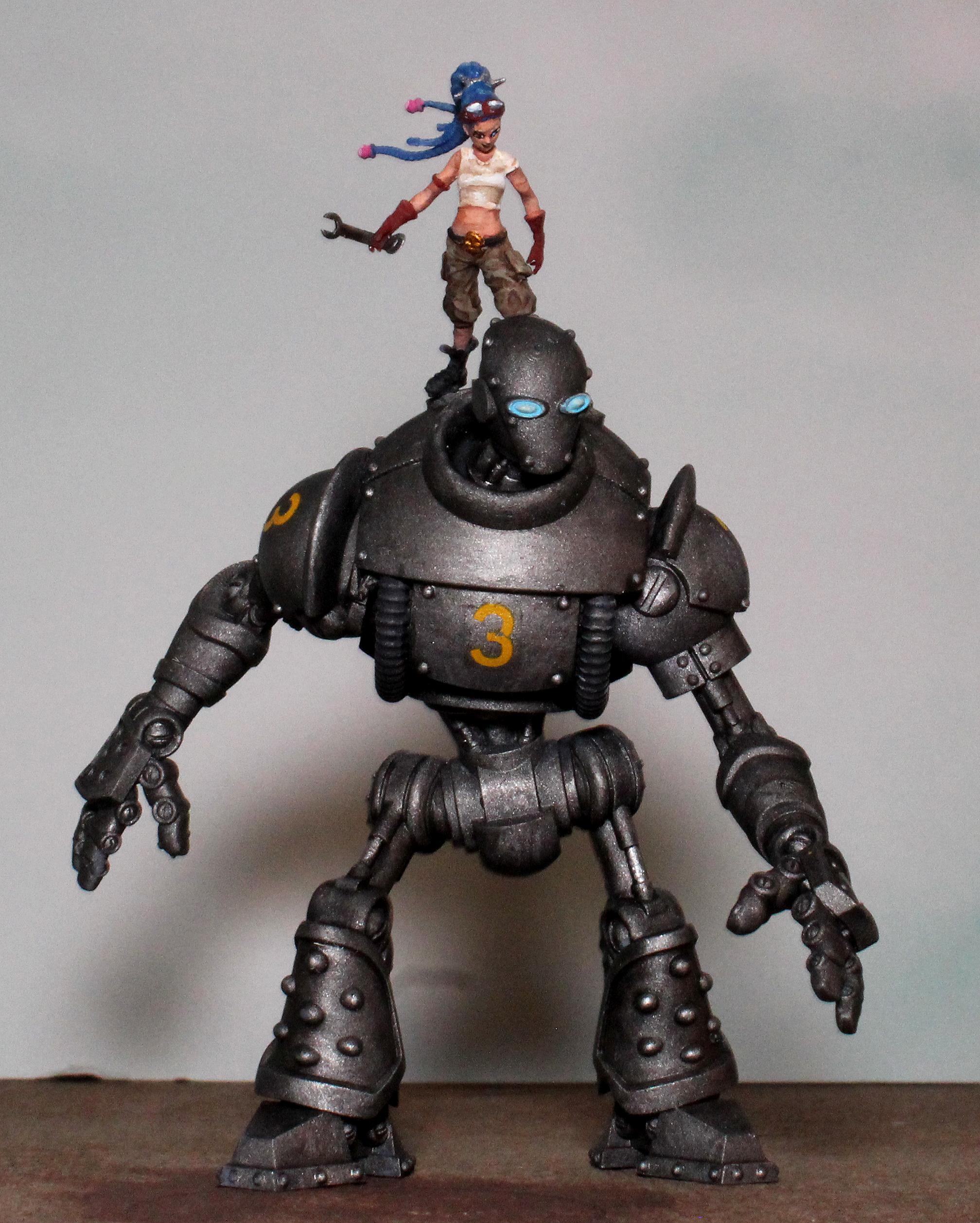 Dieselpunk, Girl, Mechanic, Robot, Steampunk