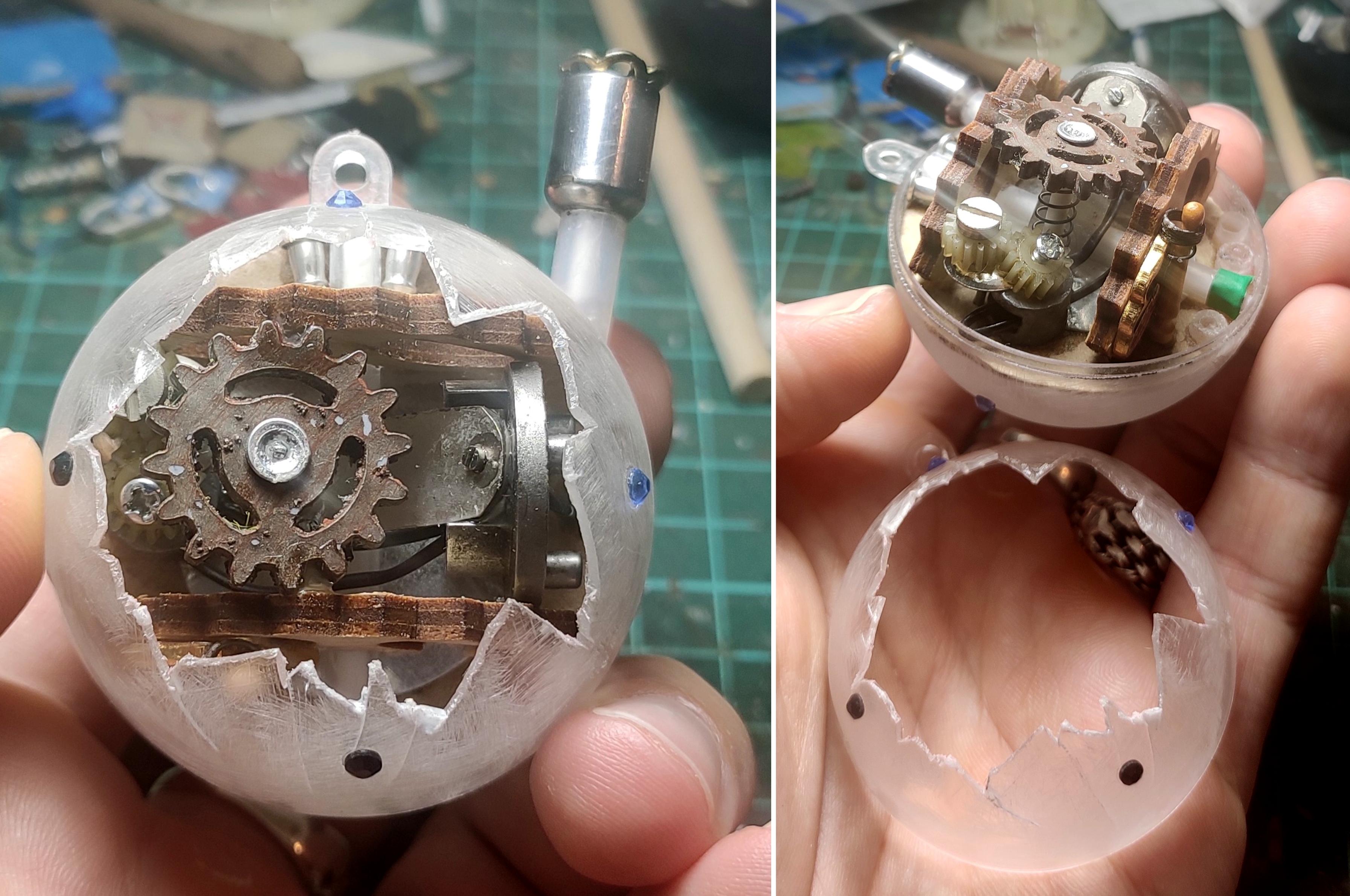 Beads, Christmas Decoration, Christmas Ornaments, Clockwork, Collage, Do-it-yourself, Gears, Gift, New Year, Scratch Build, Steampunk, Work In Progress