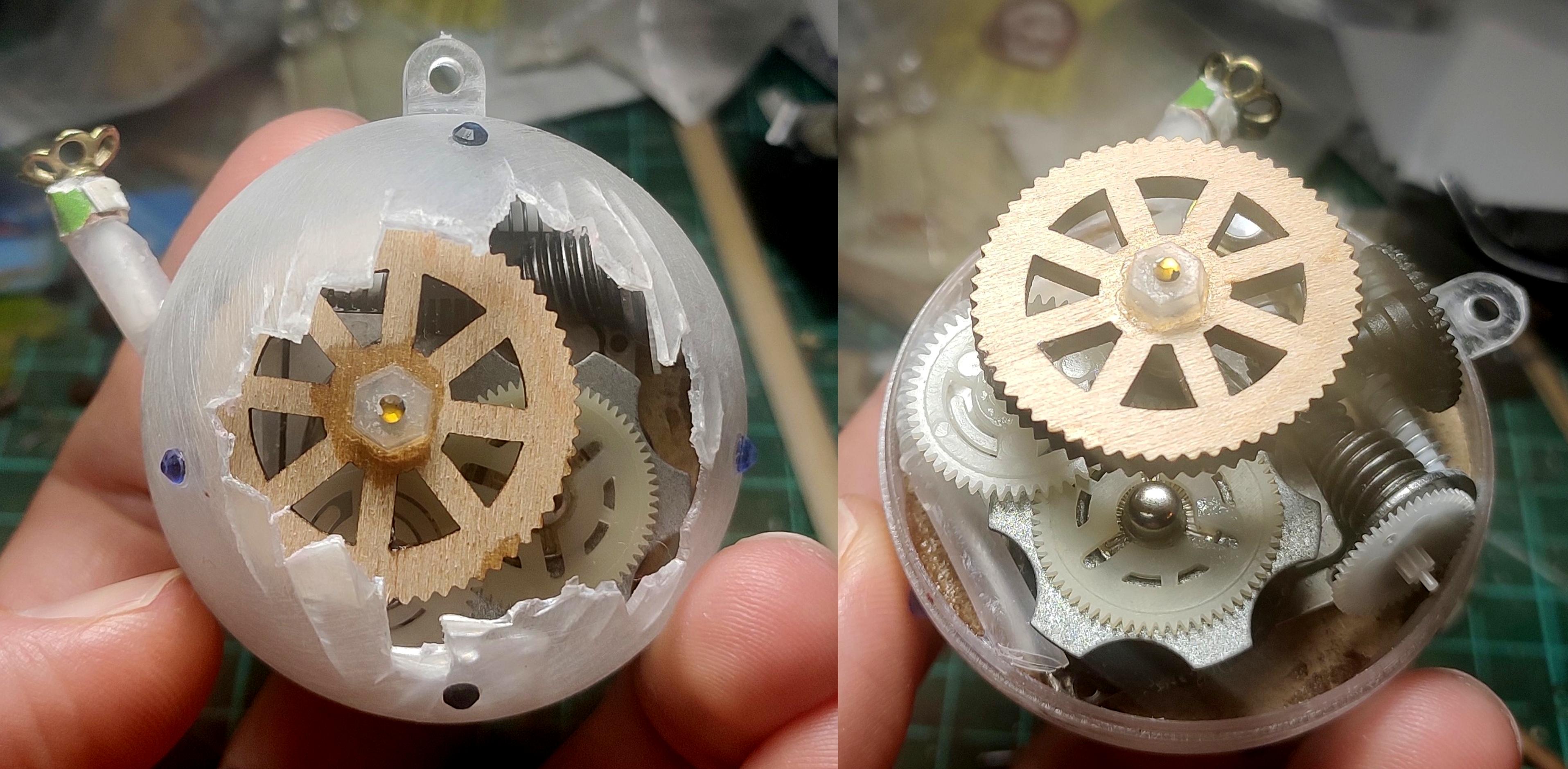 Beads, Christmas Decoration, Christmas Ornaments, Clockwork, Collage, Do-it-yourself, Gears, Gift, New Year, Scratch Build, Steampunk, Work In Progress