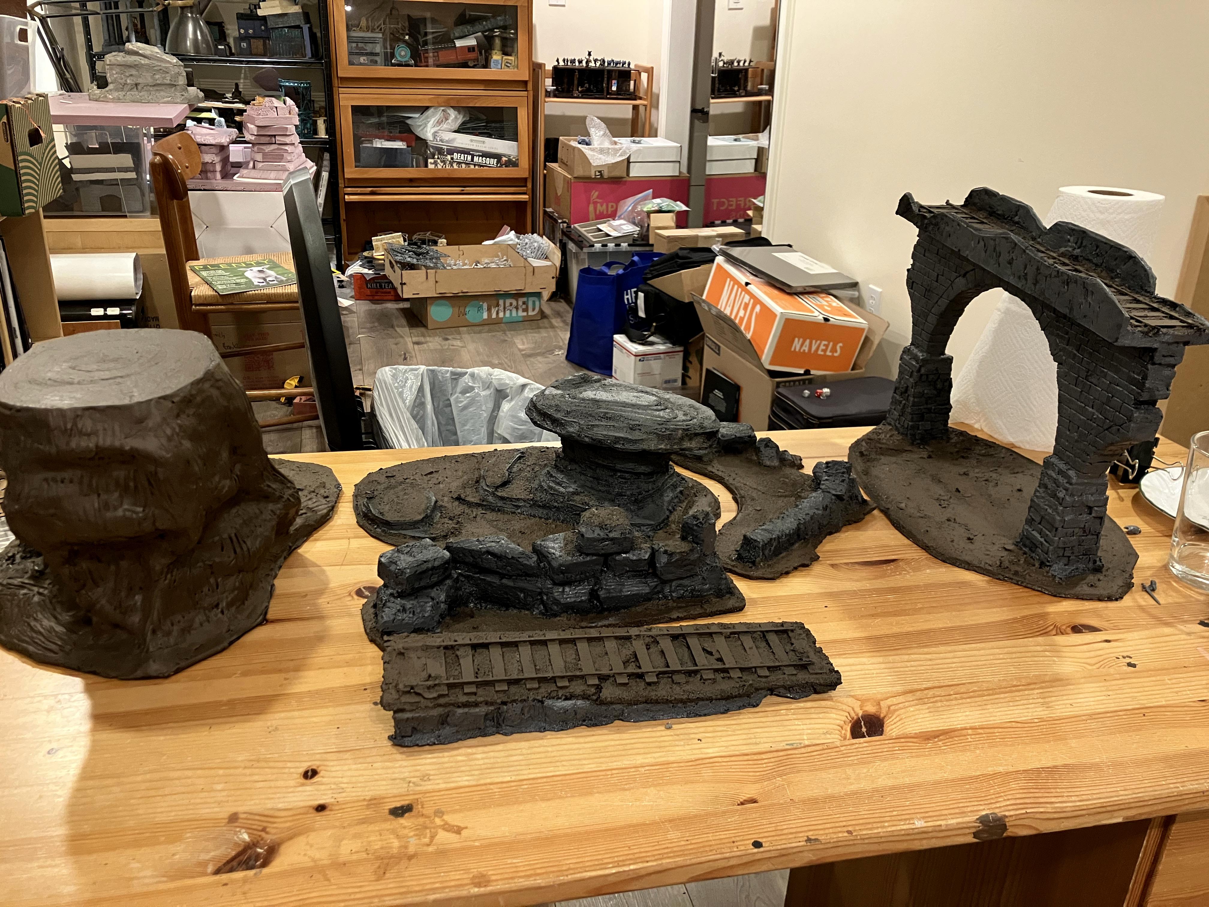 Do-it-yourself, Forest, Jungle, Ruins, Scratcbuilt, Terrain, Train, Trees, Warhammer 40k Scenery