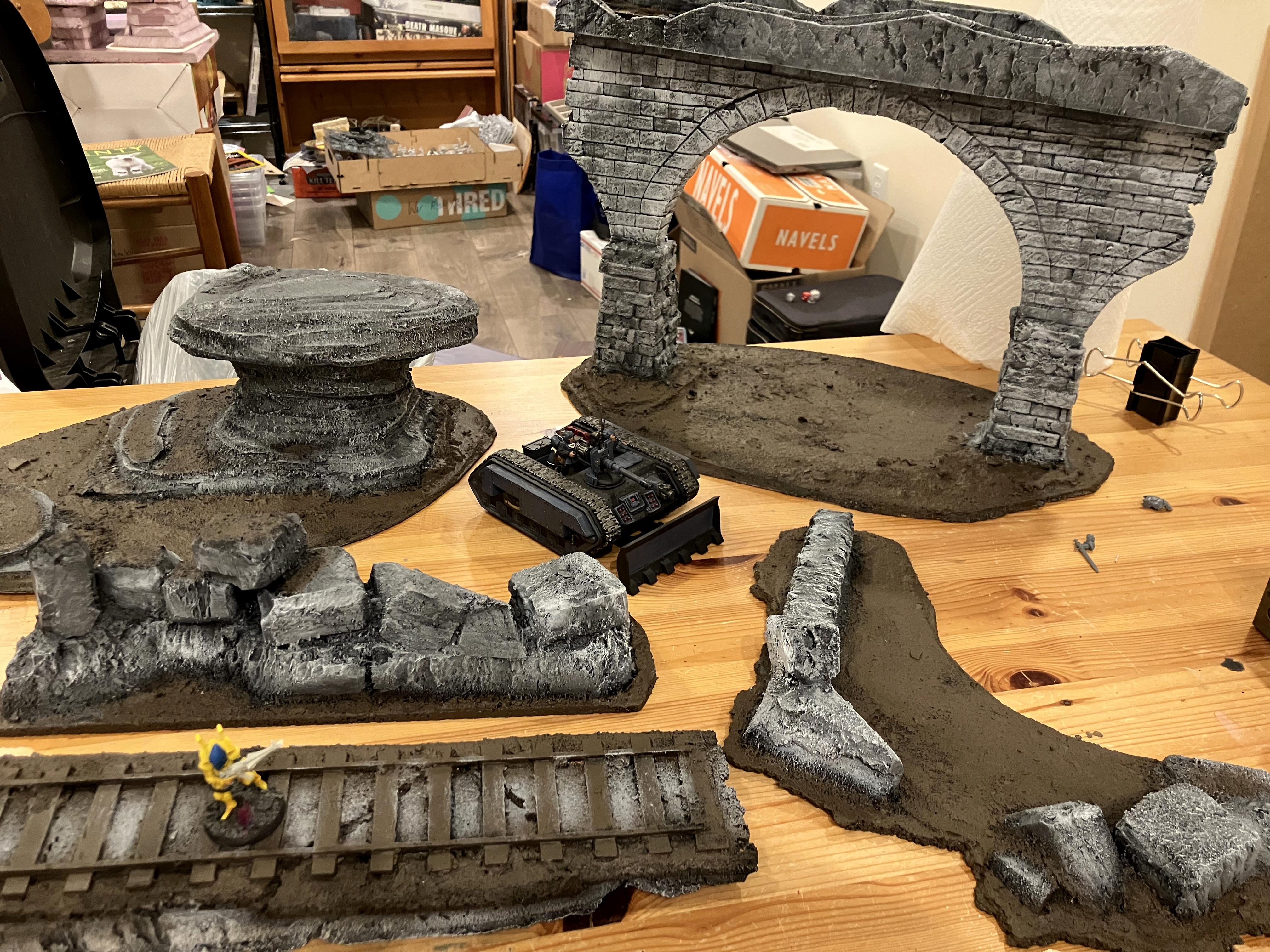 Do-it-yourself, Forest, Jungle, Ruins, Scratcbuilt, Terrain, Train, Trees, Warhammer 40k Scenery