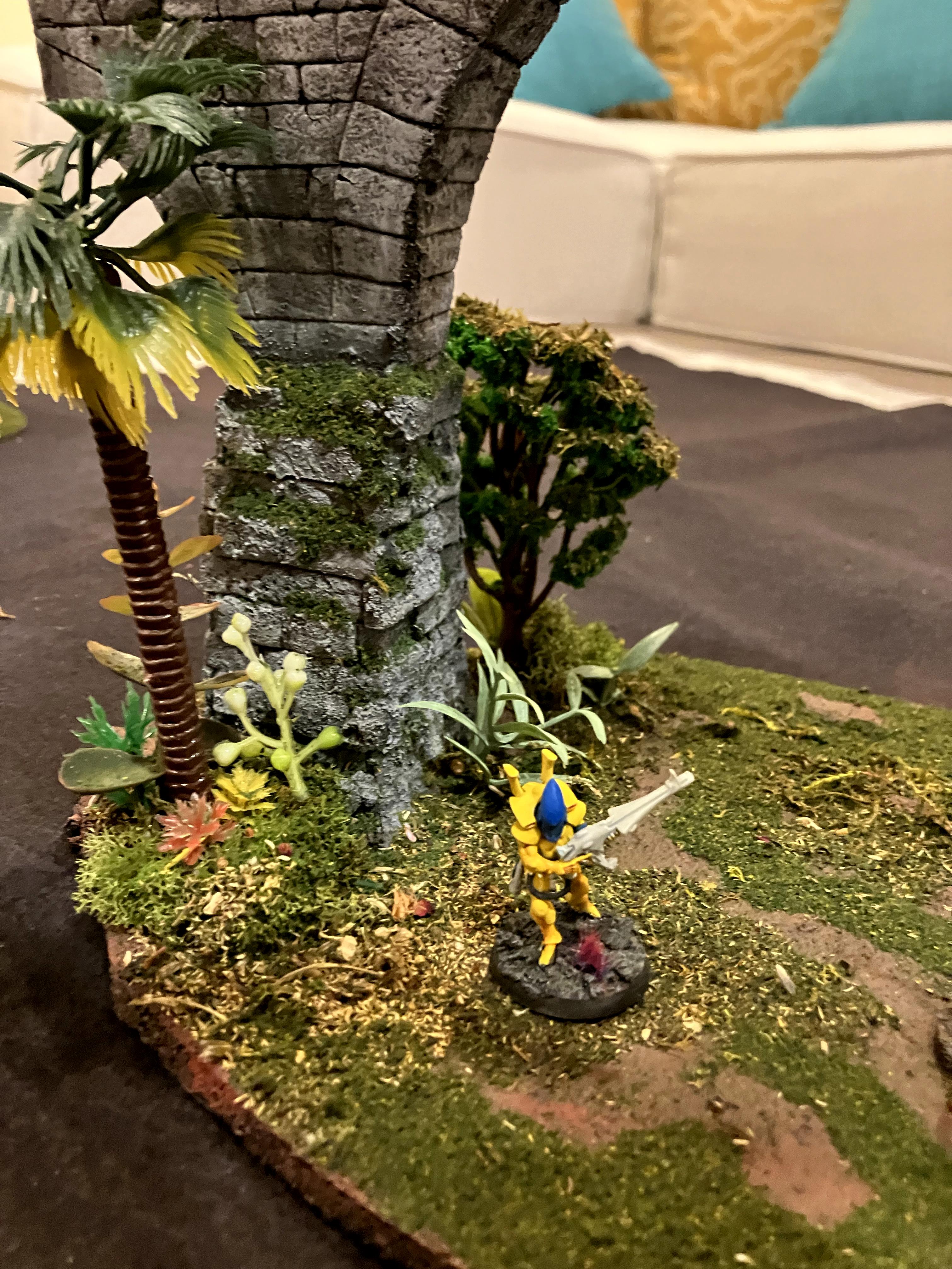 Do-it-yourself, Forest, Jungle, Ruins, Scratcbuilt, Terrain, Train, Trees, Warhammer 40k Scenery
