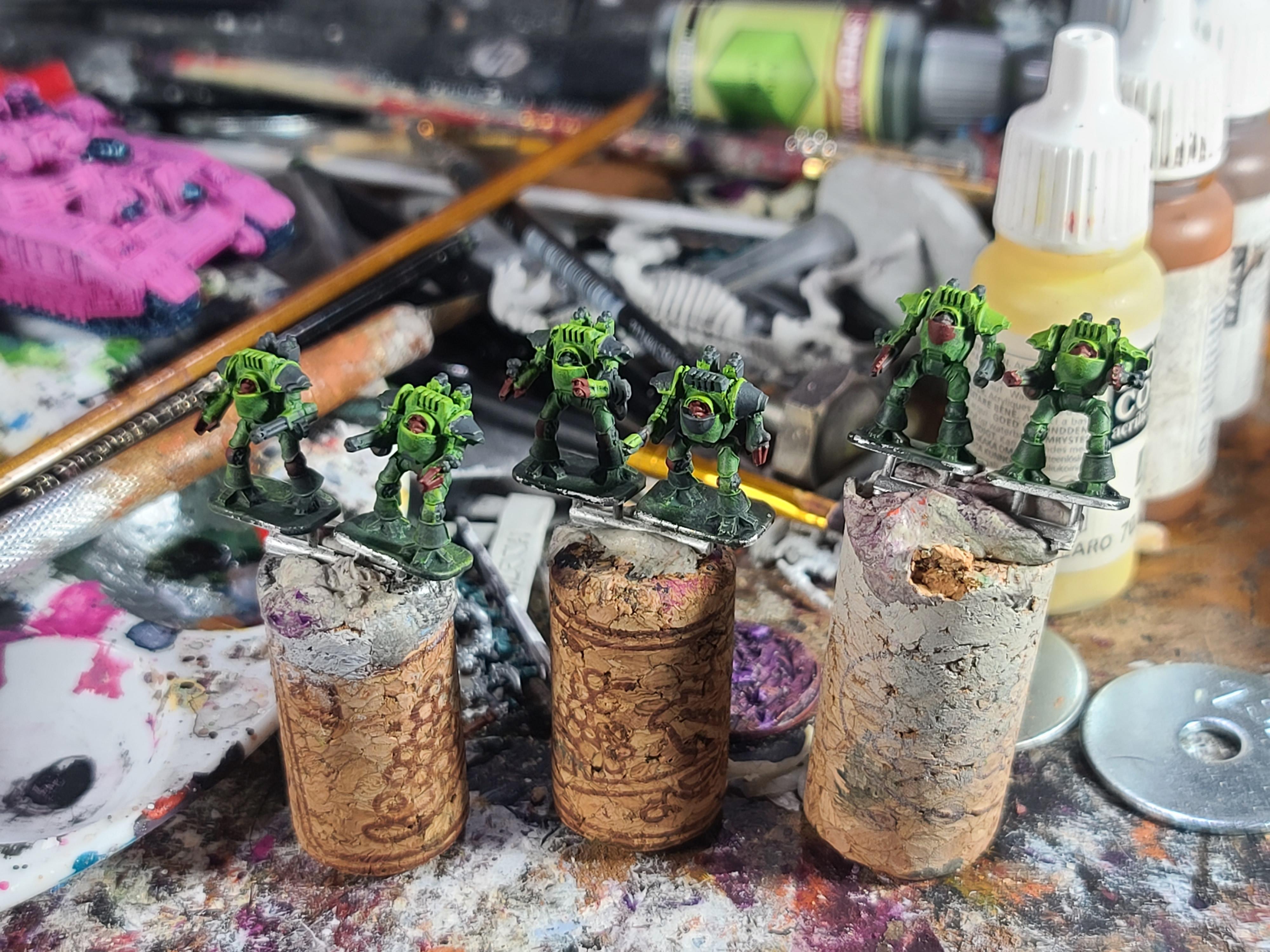 6mm, Contemptor, Dreadnought, Epic, Gladiator, Robot, Salamanders, Space Marines, Vanguard Miniatures, Warhammer 40,000
