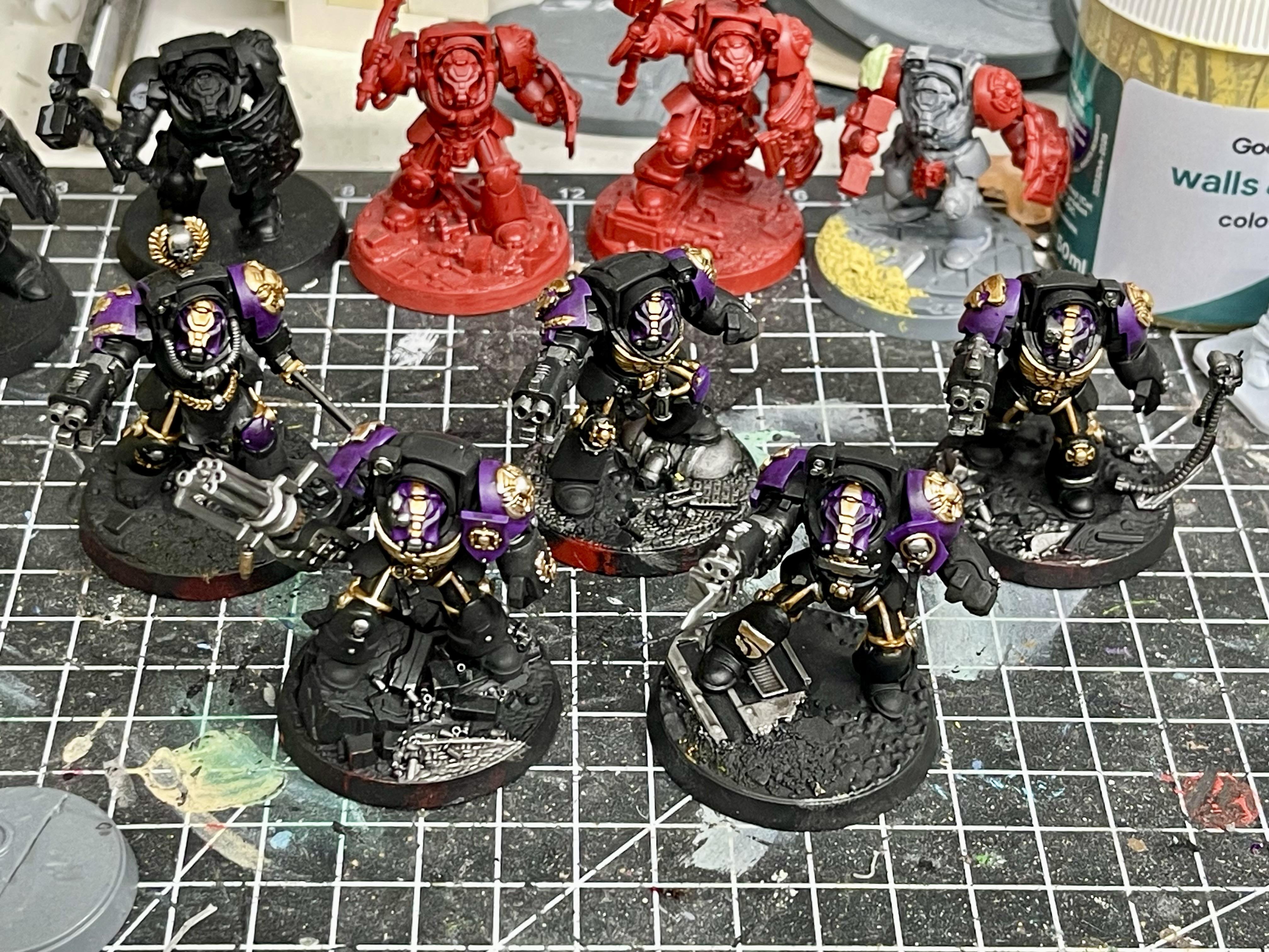 Space Marines, Terminator Armor, Void Panthers, Warhammer 40,000, Work In Progress