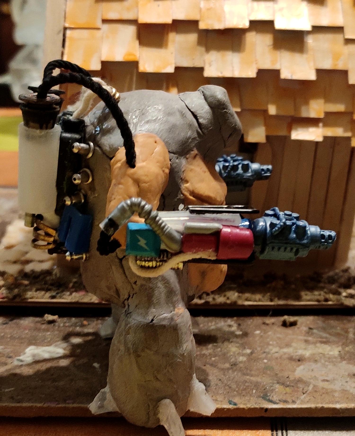 Daemons, Do-it-yourself, Doom, Flamer, Gift, Mancubus, New Year, Putty, Scratch Build, Sculpting, Tehnolog, Work In Progress