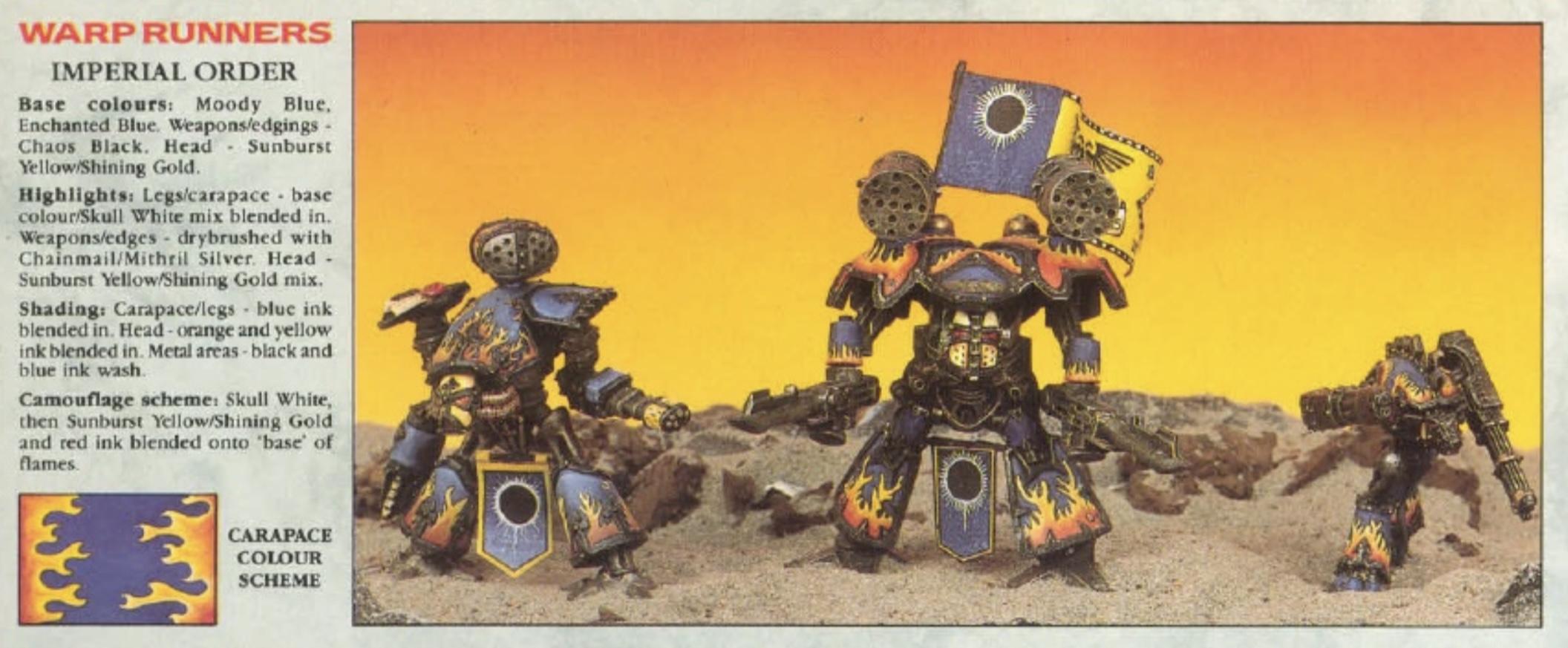 Warp Runners painting guide circa 1988