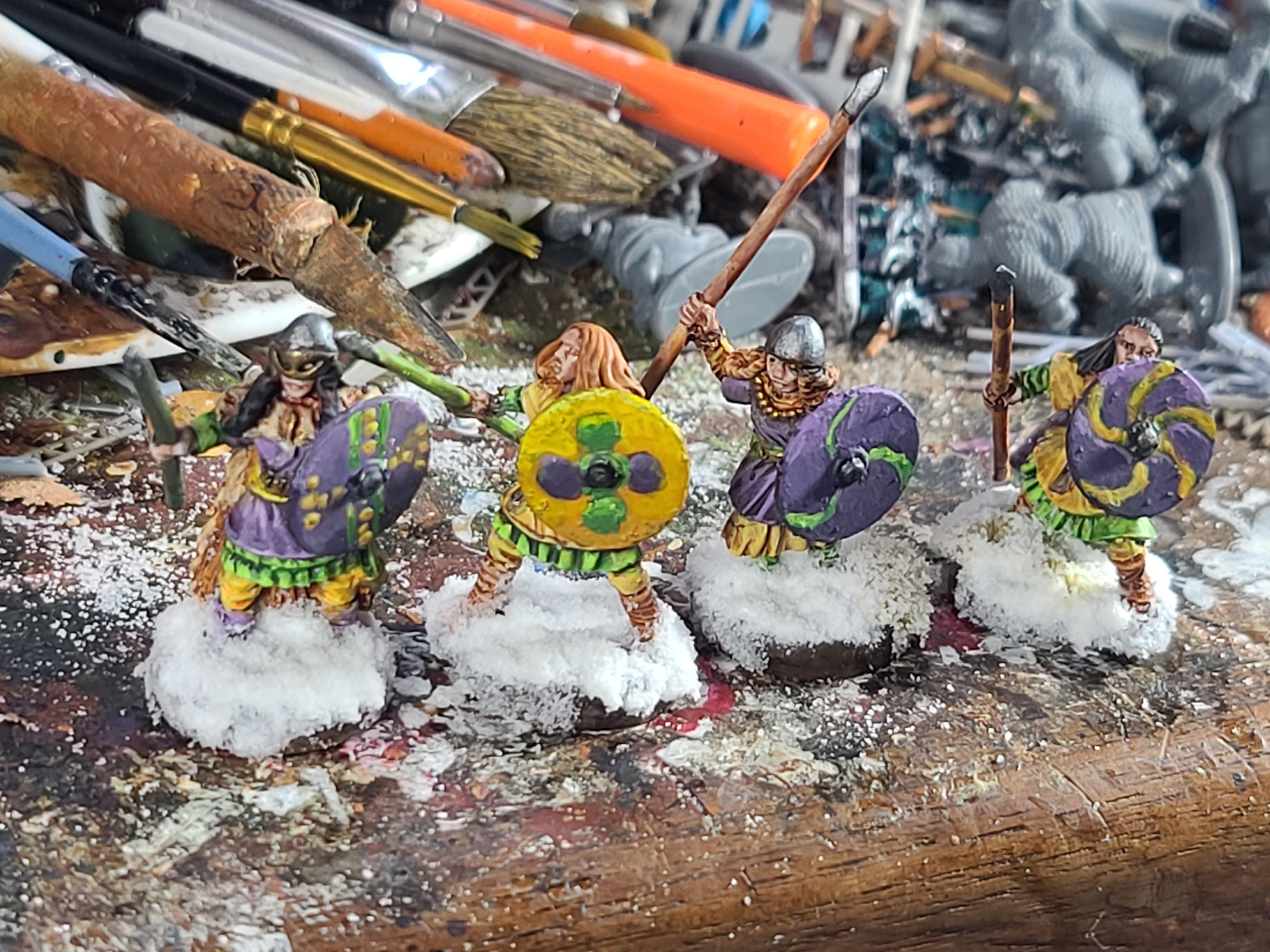 Bad Squiddo Games, Female, Gripping Beast Miniatures, Norse, Saga, Shield, Shieldmaidens