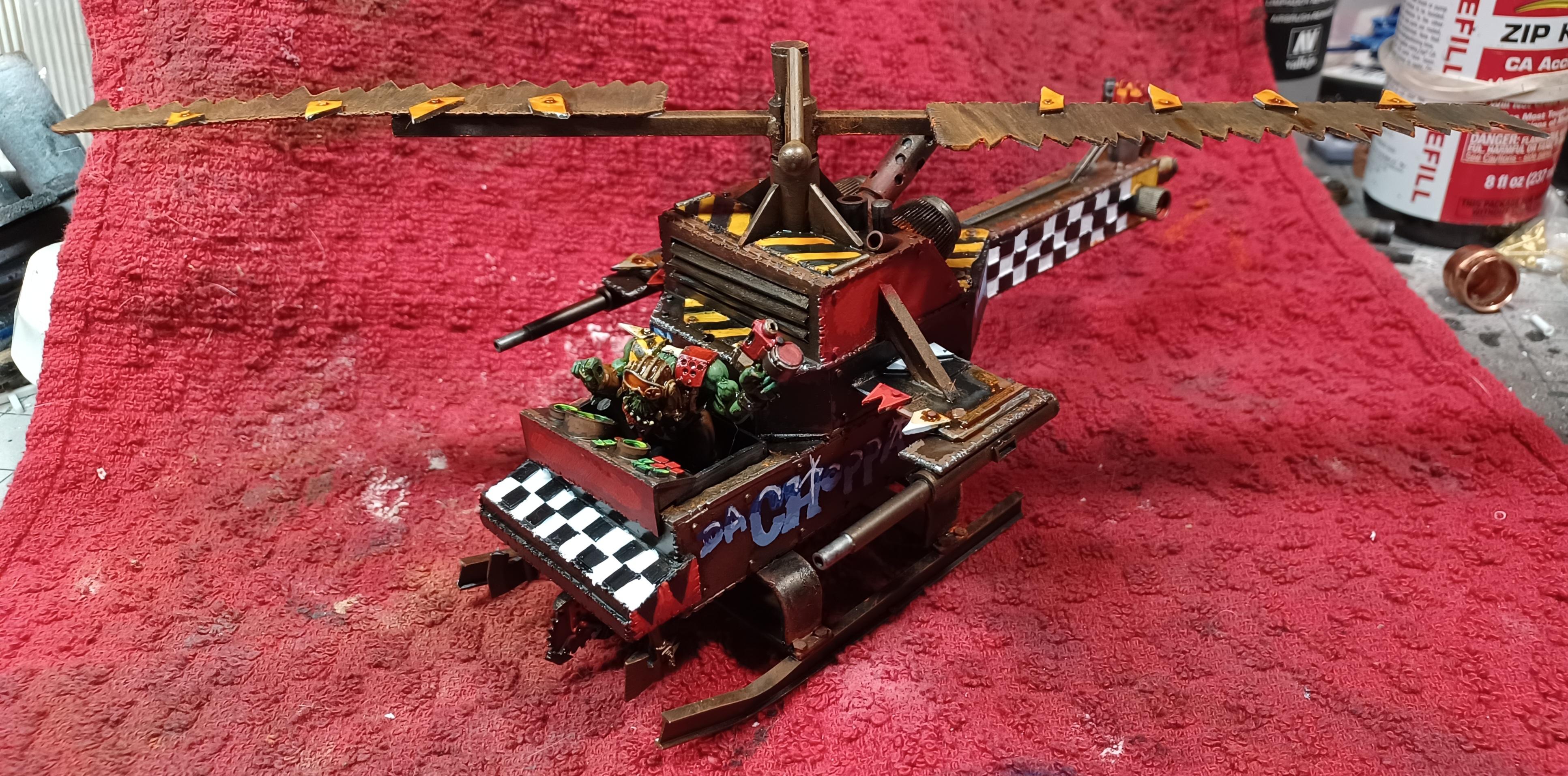 Choppa, Helicopter, Orks, Scratch Build