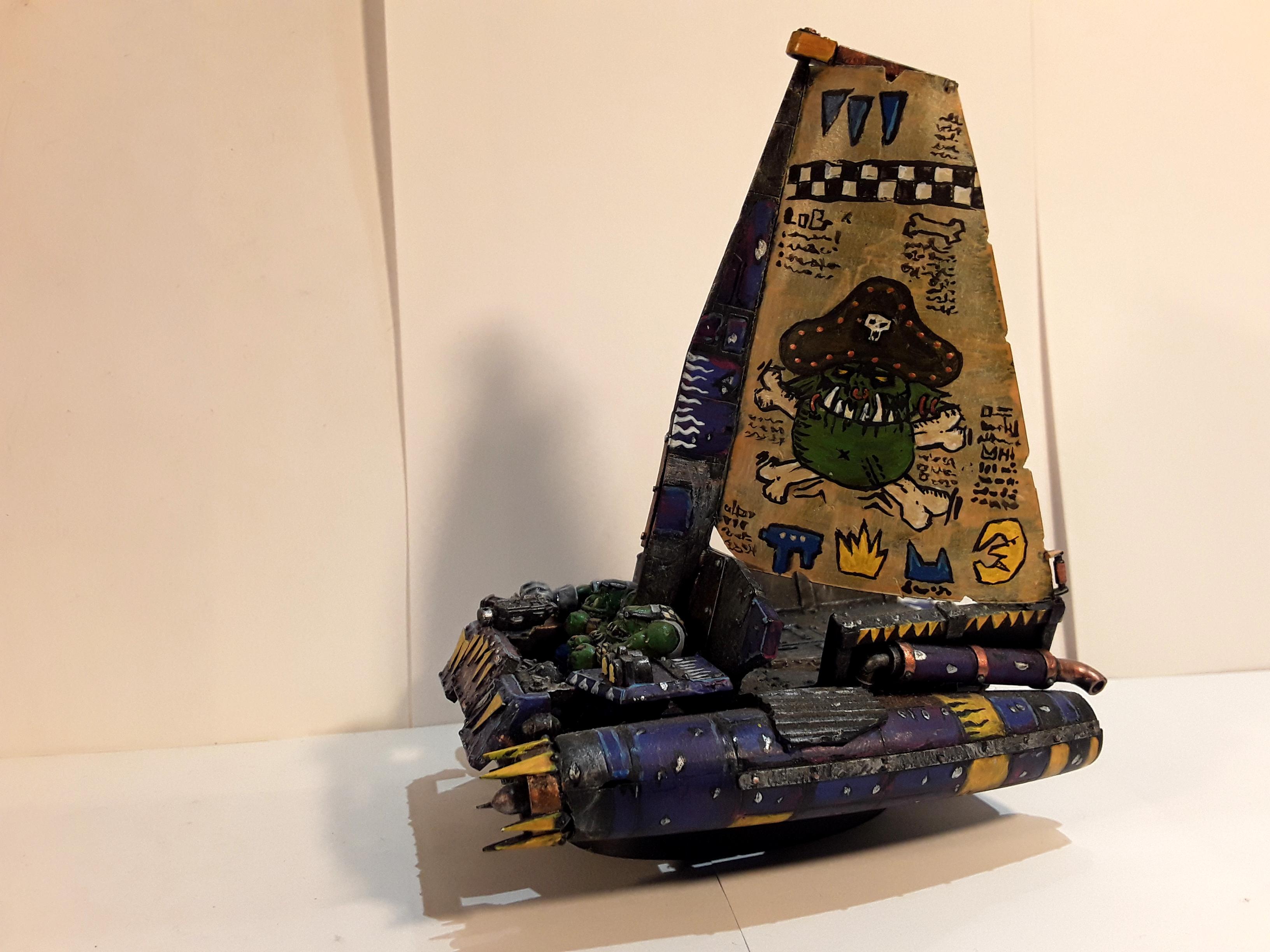 Boat, Conversion, Orks, Scratch Build, Trukk