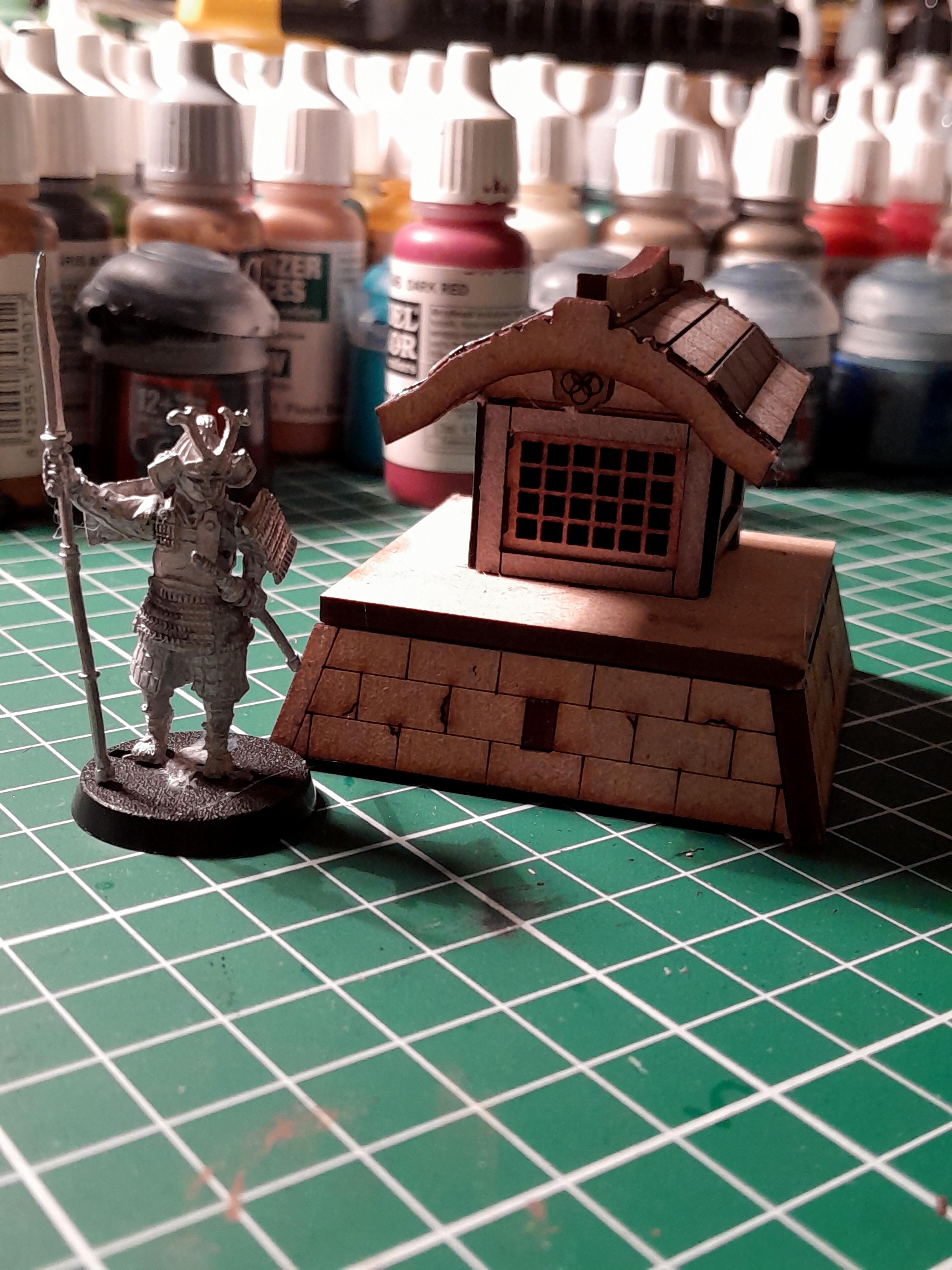 Samurai and small shrine