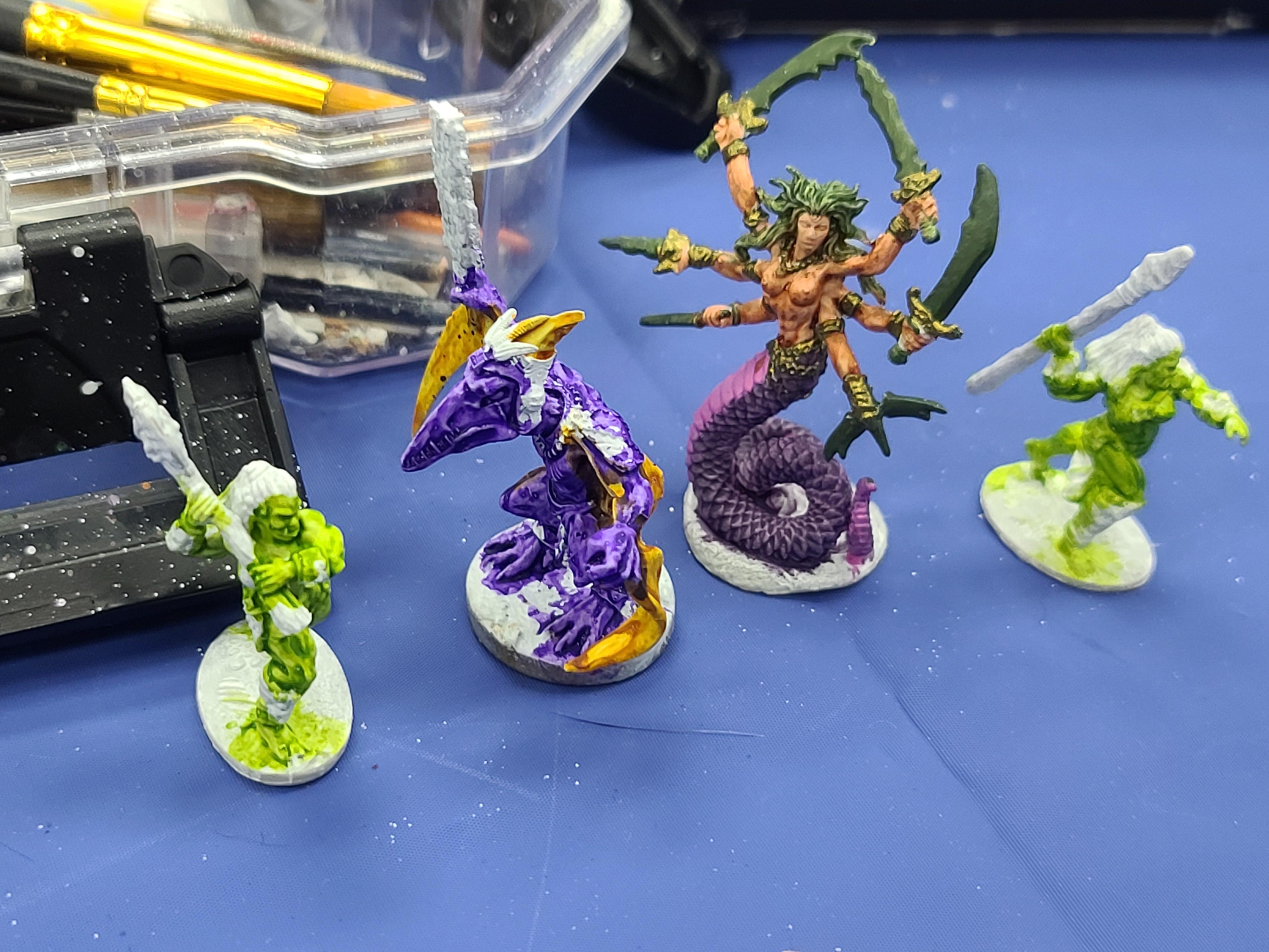Bones Black, Daemons, Dinosaur, Metal, Orcs, Pterodactyl, Reaper Miniatures, Xpress Paints