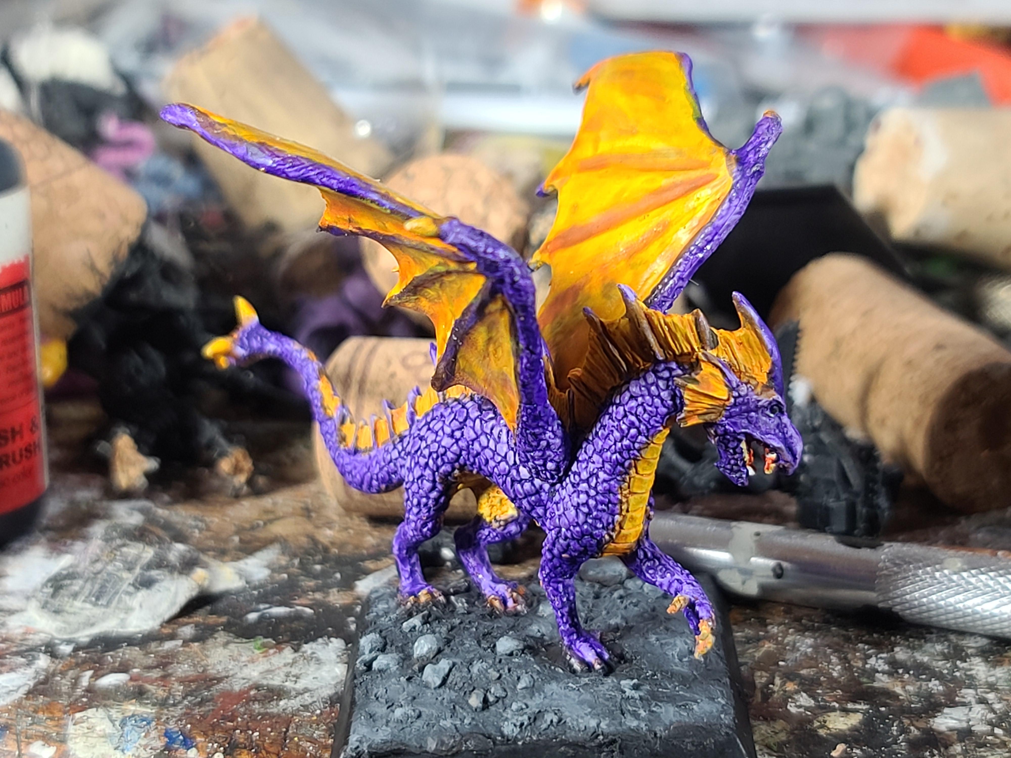 Bones Usa, Dragon, Purple, Reaper Miniatures, Xpress Color, Yellow