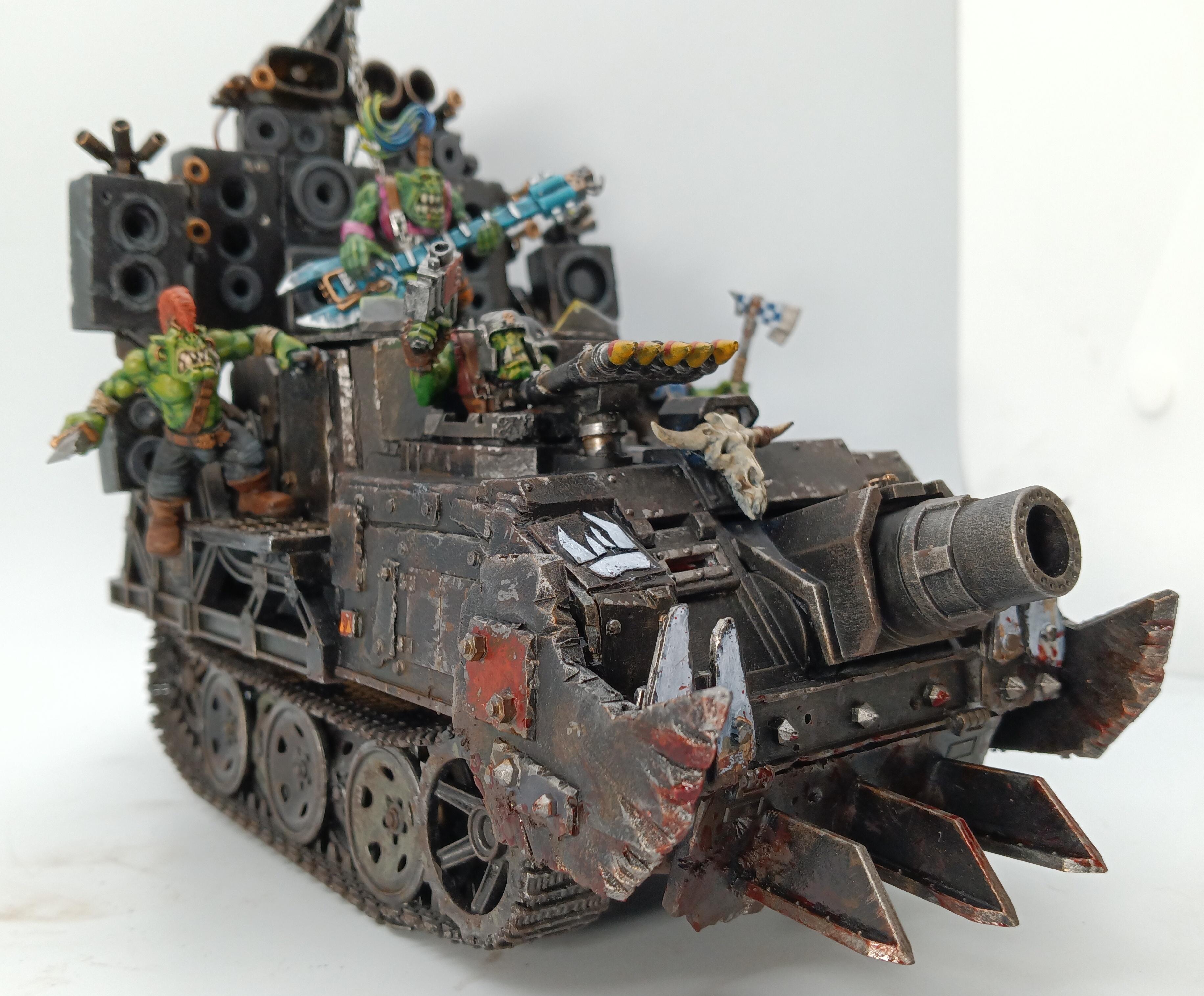 Beast Snaggas, Conversion, Doof Wagon, Kill Rig, Kitbashed, Mad Max, Orks, Vehicle