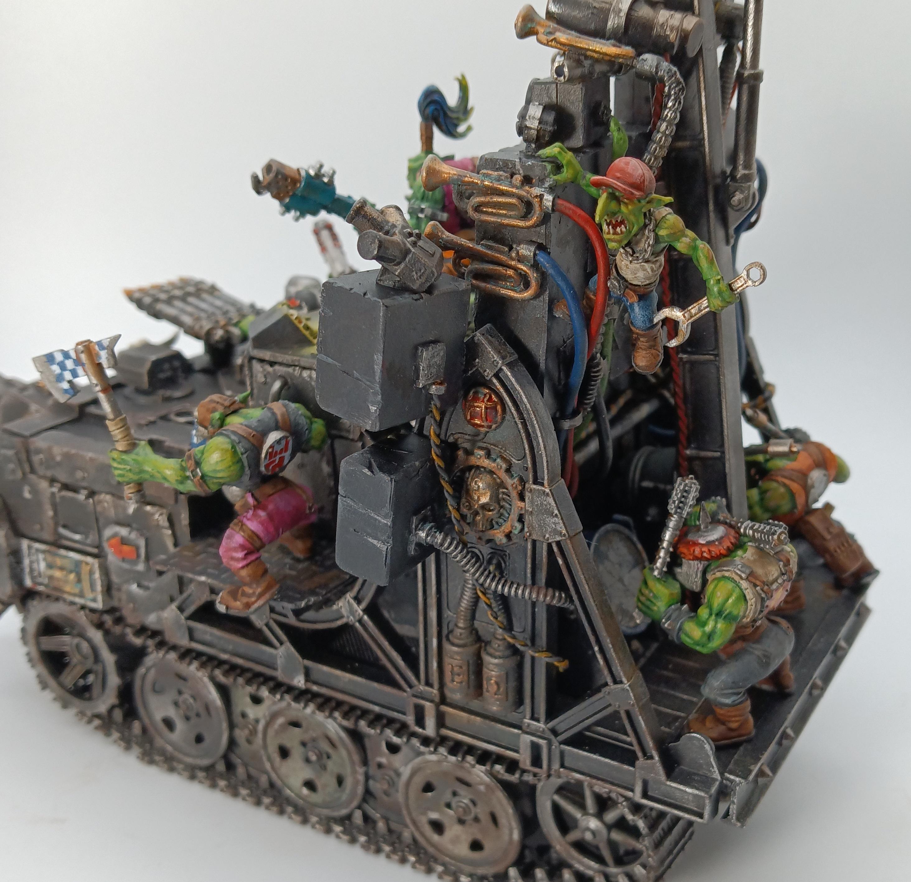 Beast Snaggas, Conversion, Doof Wagon, Kill Rig, Kitbashed, Mad Max, Orks, Vehicle