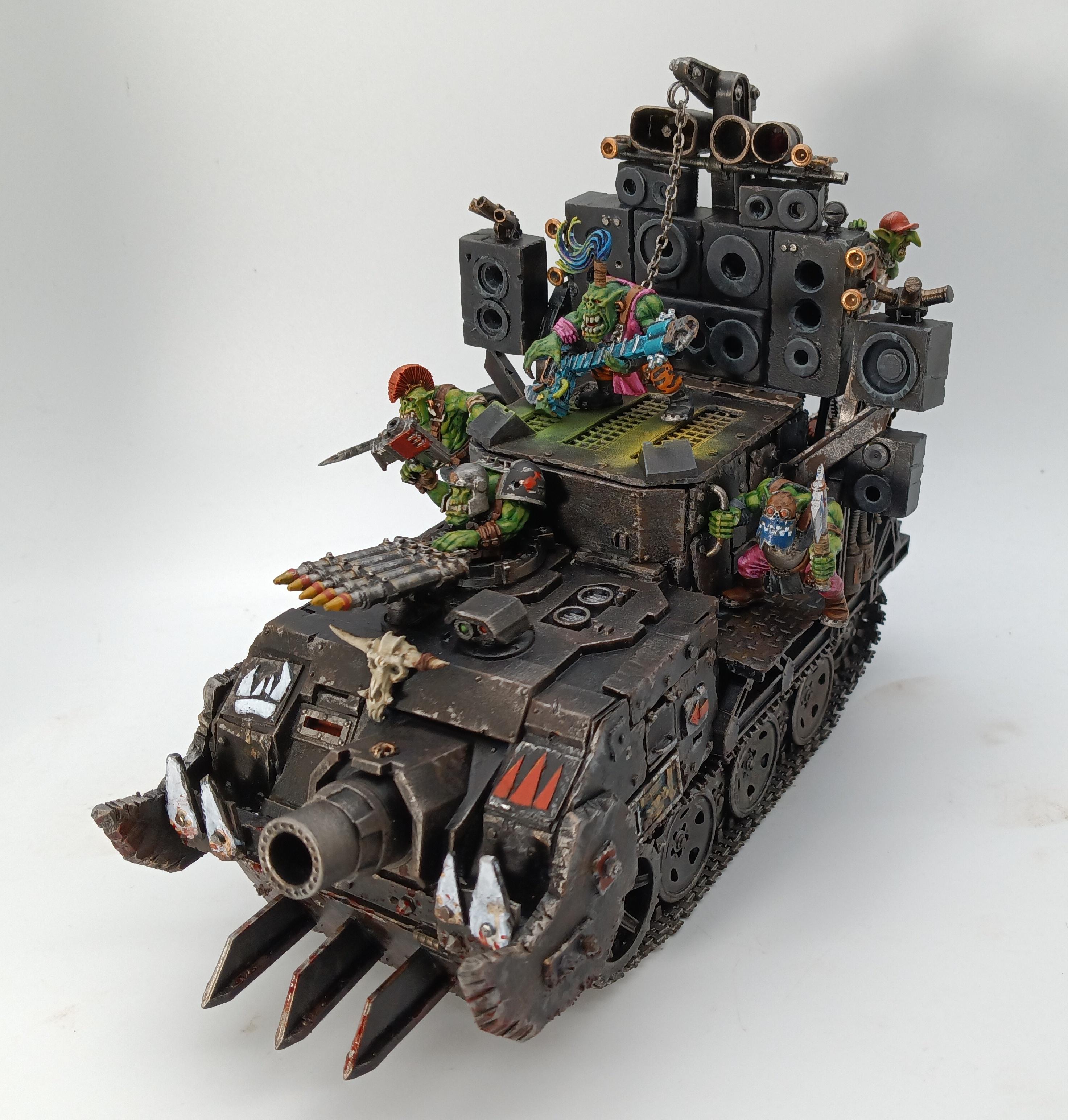 Beast Snaggas, Conversion, Doof Wagon, Kill Rig, Kitbashed, Mad Max, Orks, Vehicle