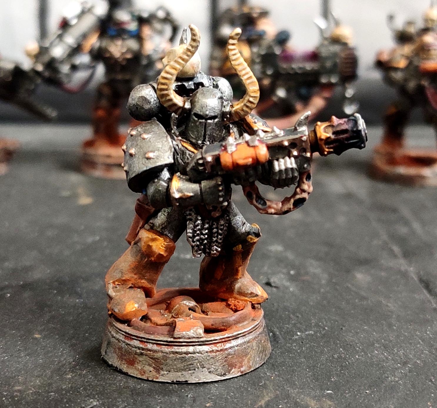 Casting, Chaos, Chaos Space Marines, Chaos Undivided, Conversion, Hazard Stripes, Heresy, Heretic Astartes, Infantry, Iron Warriors, Iron Within, Iron Without!, Kitbash, Meltagun, Rust, Tank Busters, Traitor Legions, Warhammer 40,000