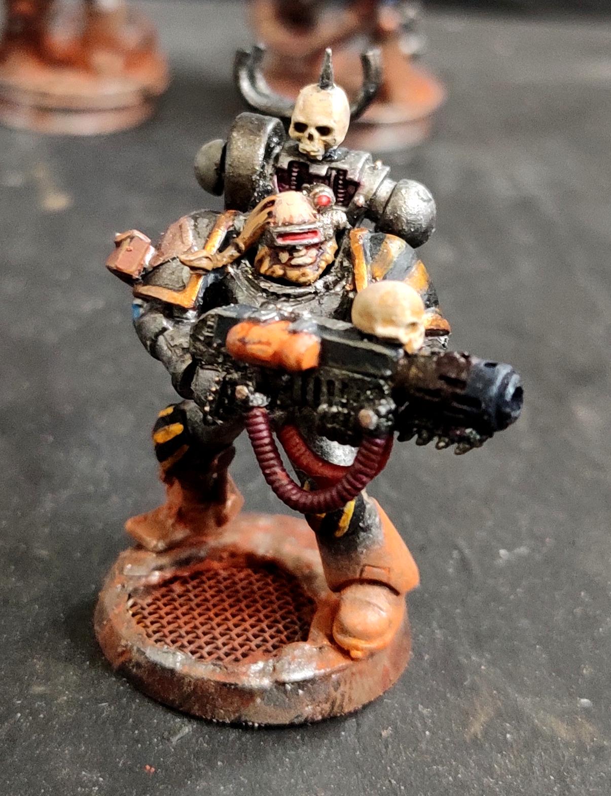 Chaos, Chaos Space Marines, Chaos Undivided, Conversion, Dark Vengeance, Hazard Stripes, Heresy, Heretic Astartes, Infantry, Iron Warriors, Iron Within, Iron Without!, Kitbash, Meltagun, Rust, Servo Arm, Servo Leg, Tank Busters, Traitor Legions, Warhammer 40,000
