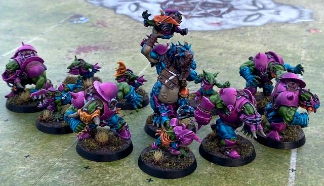 Black Orcs, Blood Bowl Team, Retro Synth Wave, Warhammer Fantasy