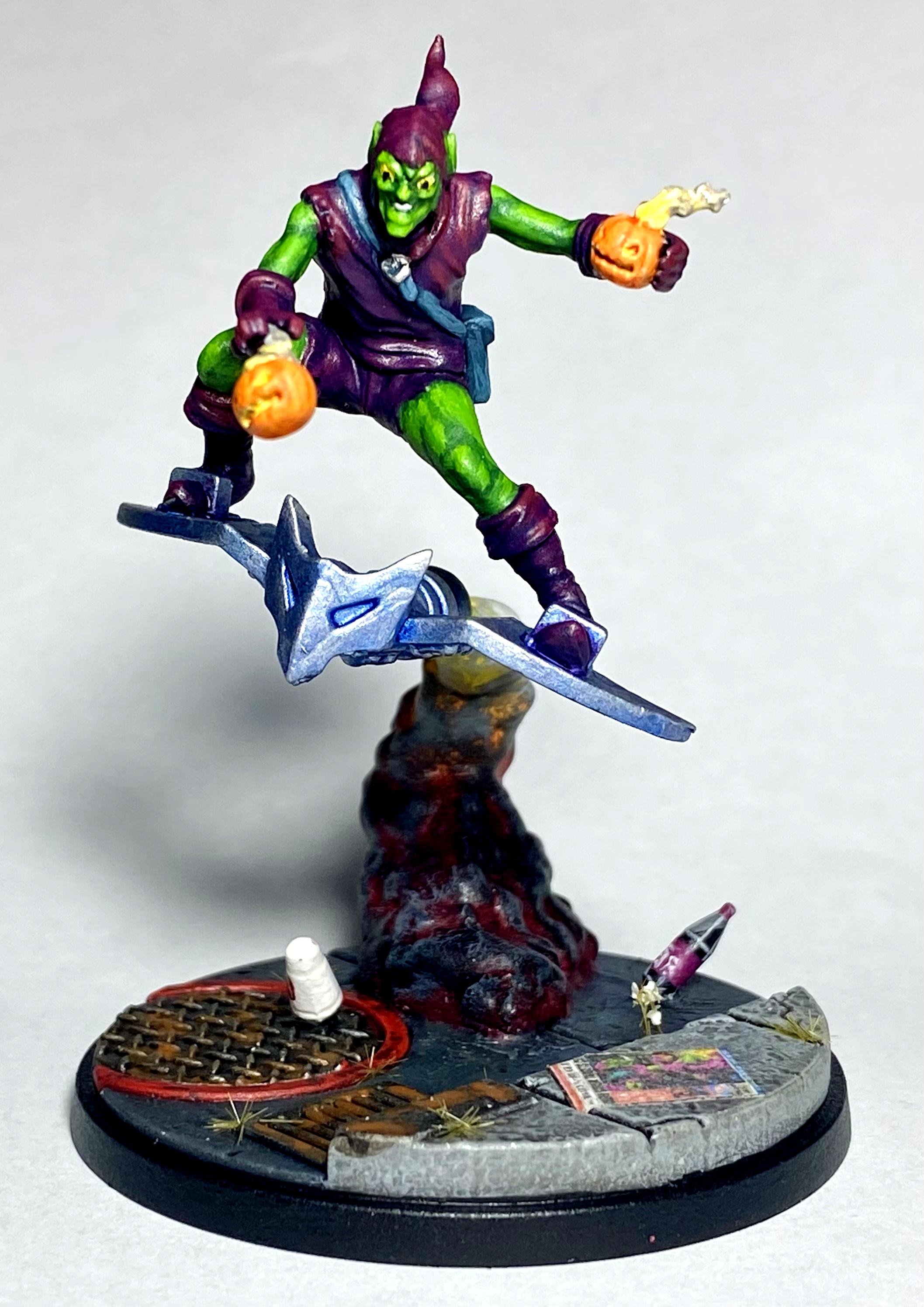 Atomic Mass Games, Bomb, Green Goblin, Infinity., Marvel Crisis Protocol, Pumpkin, Rocket, Smoke, Spider Foes, Tab