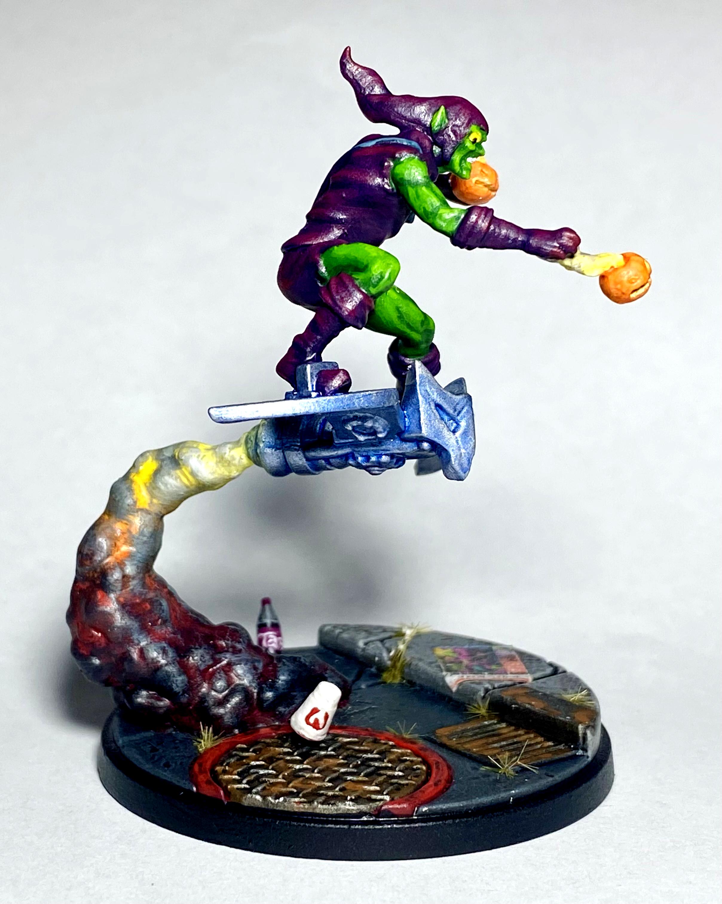 Atomic Mass Games, Bomb, Green Goblin, Infinity., Marvel Crisis Protocol, Pumpkin, Rocket, Smoke, Spider Foes, Tab