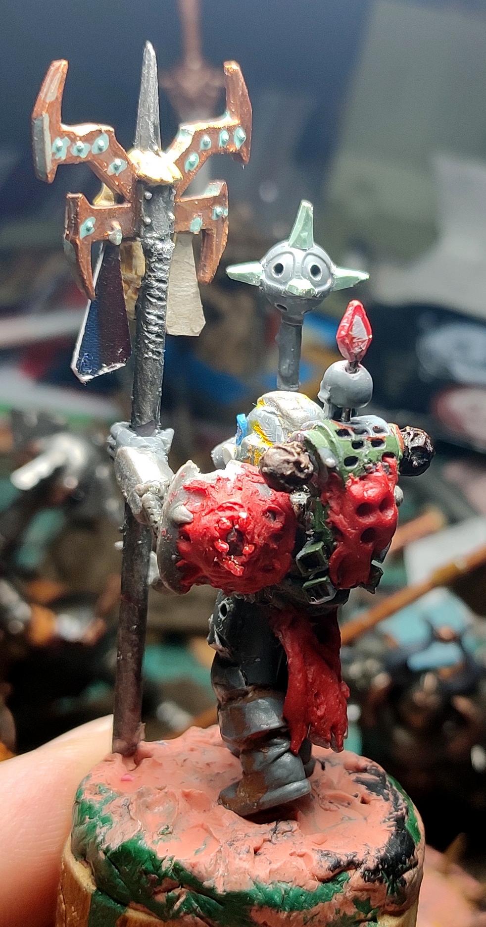Blight, Casting, Chaos, Chaos Space Marines, Conversion, Death Guard, Heresy, Heretic Astartes, Icon Bearer, Infantry, Kitbash, Mace, Nurgle, Pestilence, Plague, Plague Marines, Putty, Rebuild, Sculpting, Traitor Legions, Warhammer 40,000, Work In Progress