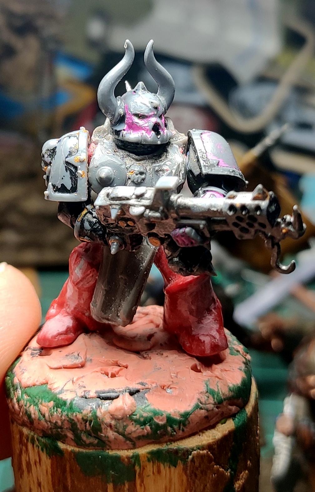 Casting, Chaos, Chaos Space Marines, Conversion, Flamer, Heresy, Heretic Astartes, Infantry, Kitbash, Putty, Rebuild, Traitor Legions, Warhammer 40,000, Work In Progress