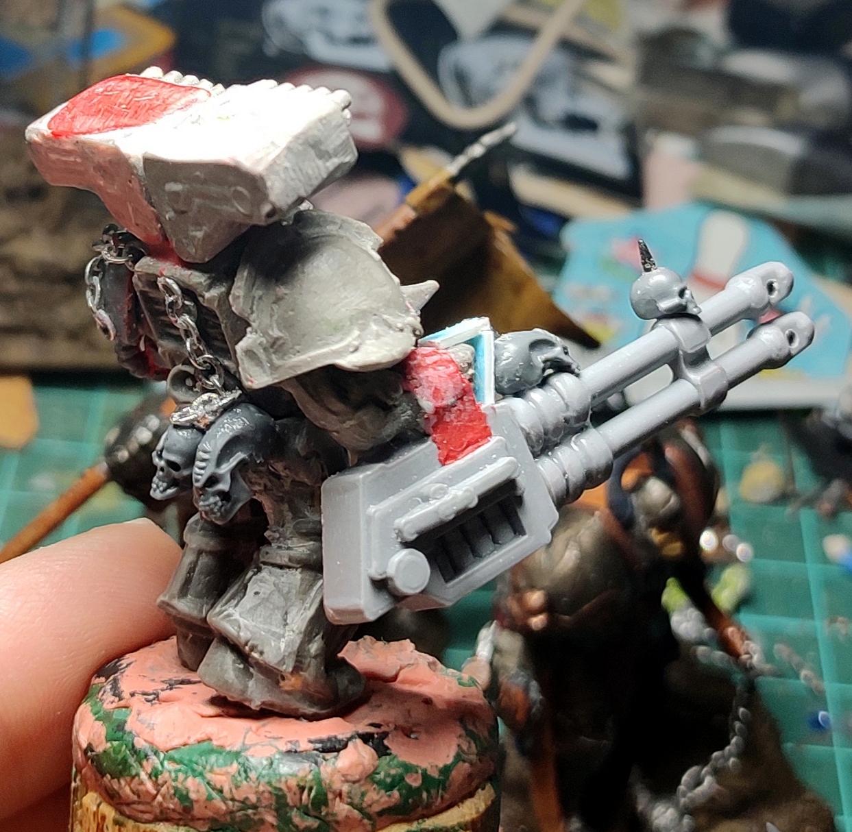 Casting, Chaos, Chaos Space Marines, Chaos Undivided, Conversion, Cyclone Missile Launcher, Heresy, Heretic Astartes, Infantry, Iron Warriors, Iron Within, Iron Without!, Kitbash, Putty, Reaper Autocannon, Rebuild, Technolog, Tehnolog, Terminator Armor, Traitor Legions, Warhammer 40,000, Work In Progress