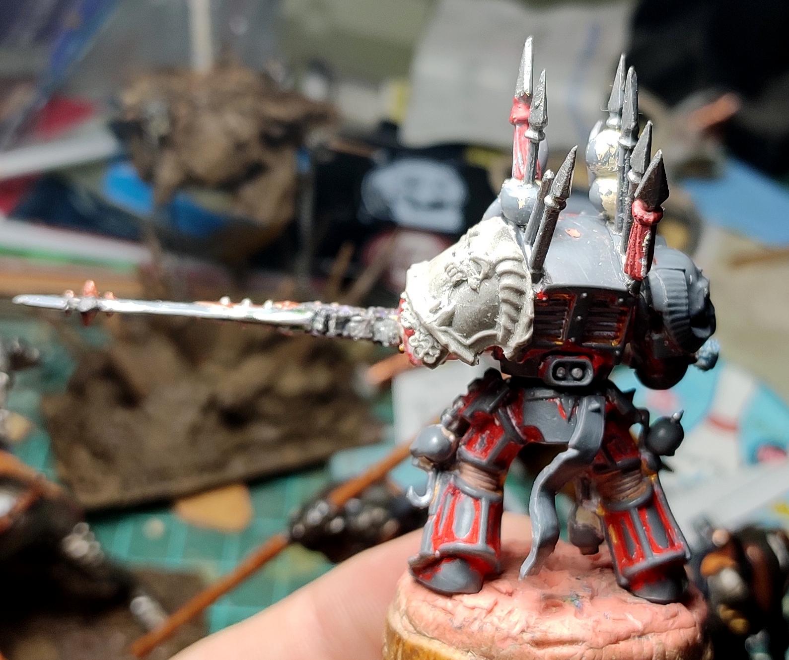 Anointed, Casting, Chaos, Chaos Space Marines, Conversion, Glaive, Heresy, Heretic Astartes, Infantry, Kitbash, Putty, Rebuild, Terminator Armor, Traitor Legions, Trophy, Warhammer 40,000, Word Bearers, Work In Progress