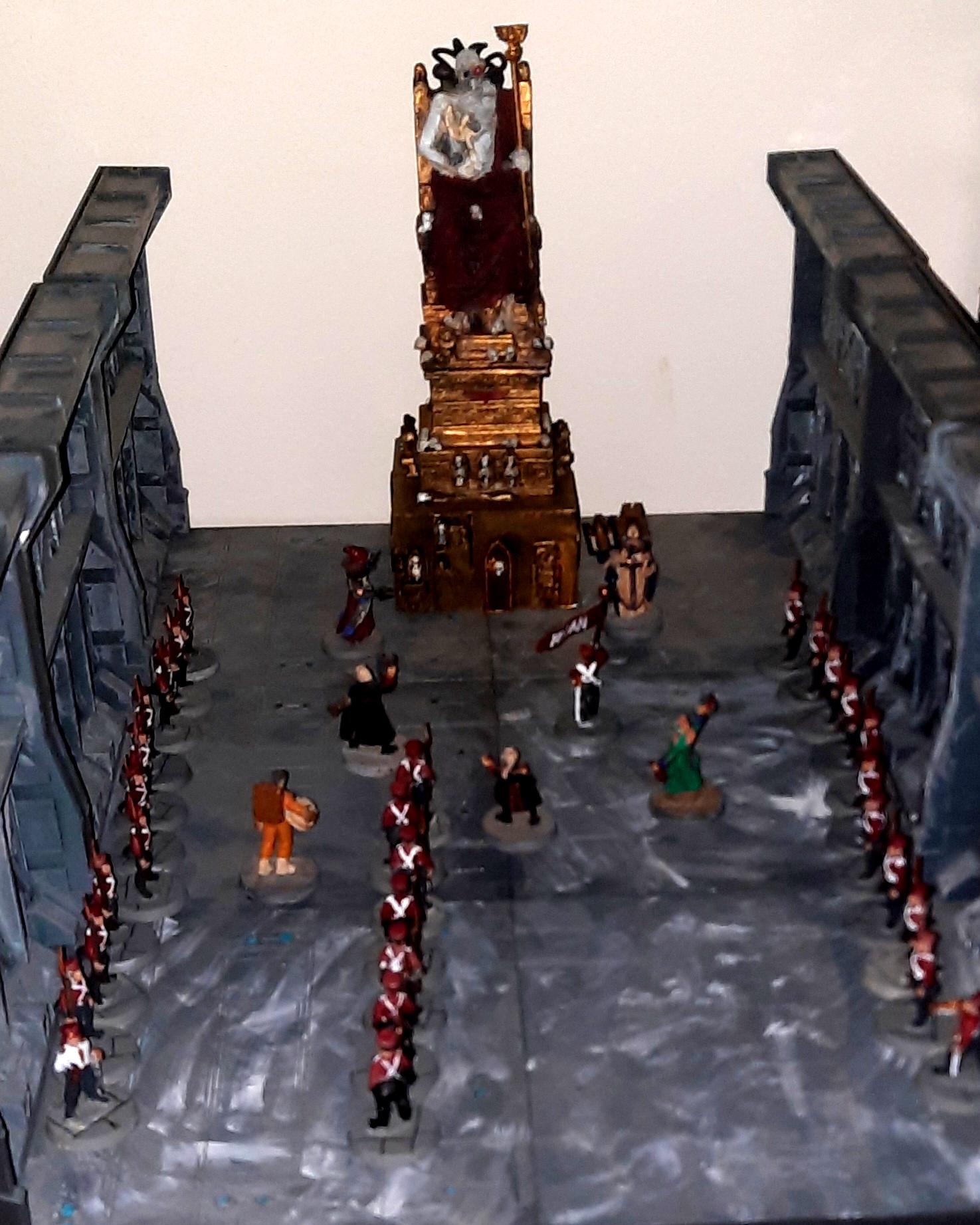 Emperor, Golden Throne, Statue, Temple