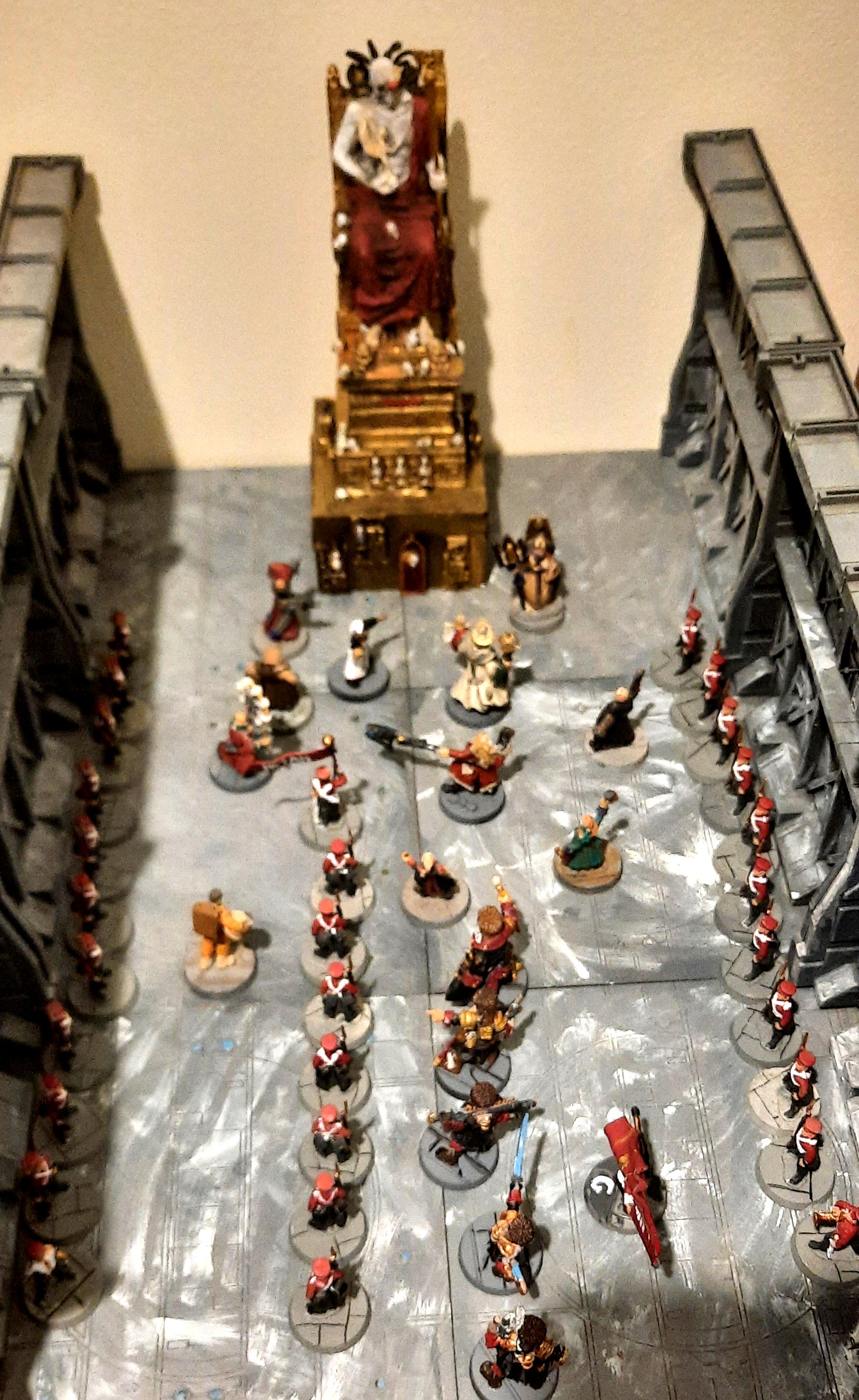 Emperor, Golden Throne, Statue, Temple